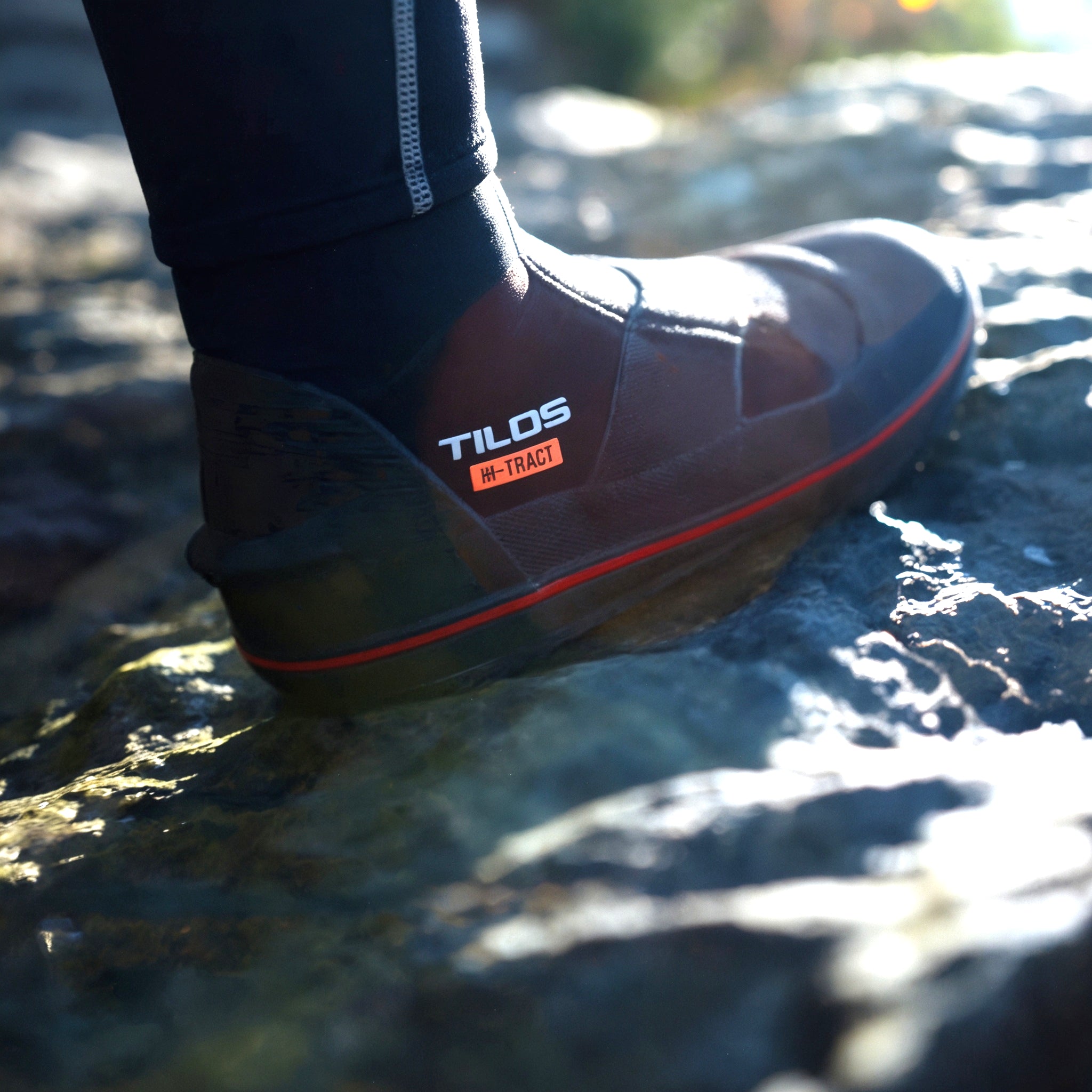 Tilos 6mm Thermoflare Hi Tract Semi-Dry Boot — side profile