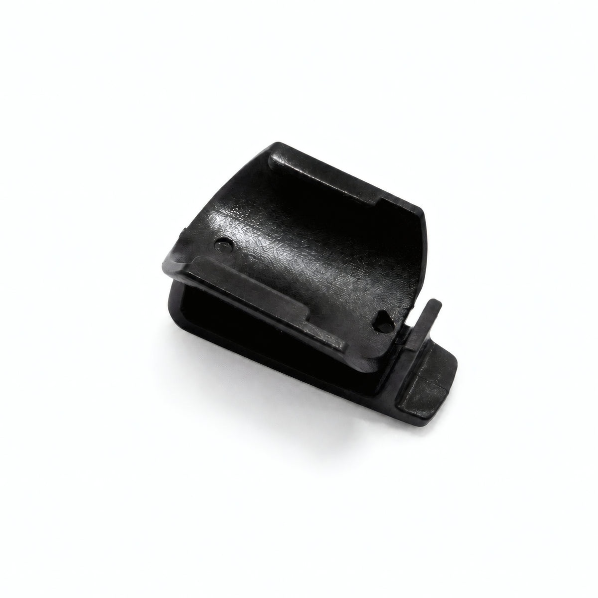 Black DR08 replacement snorkel keeper for the Tilos S780 snorkel, open interior studio view
