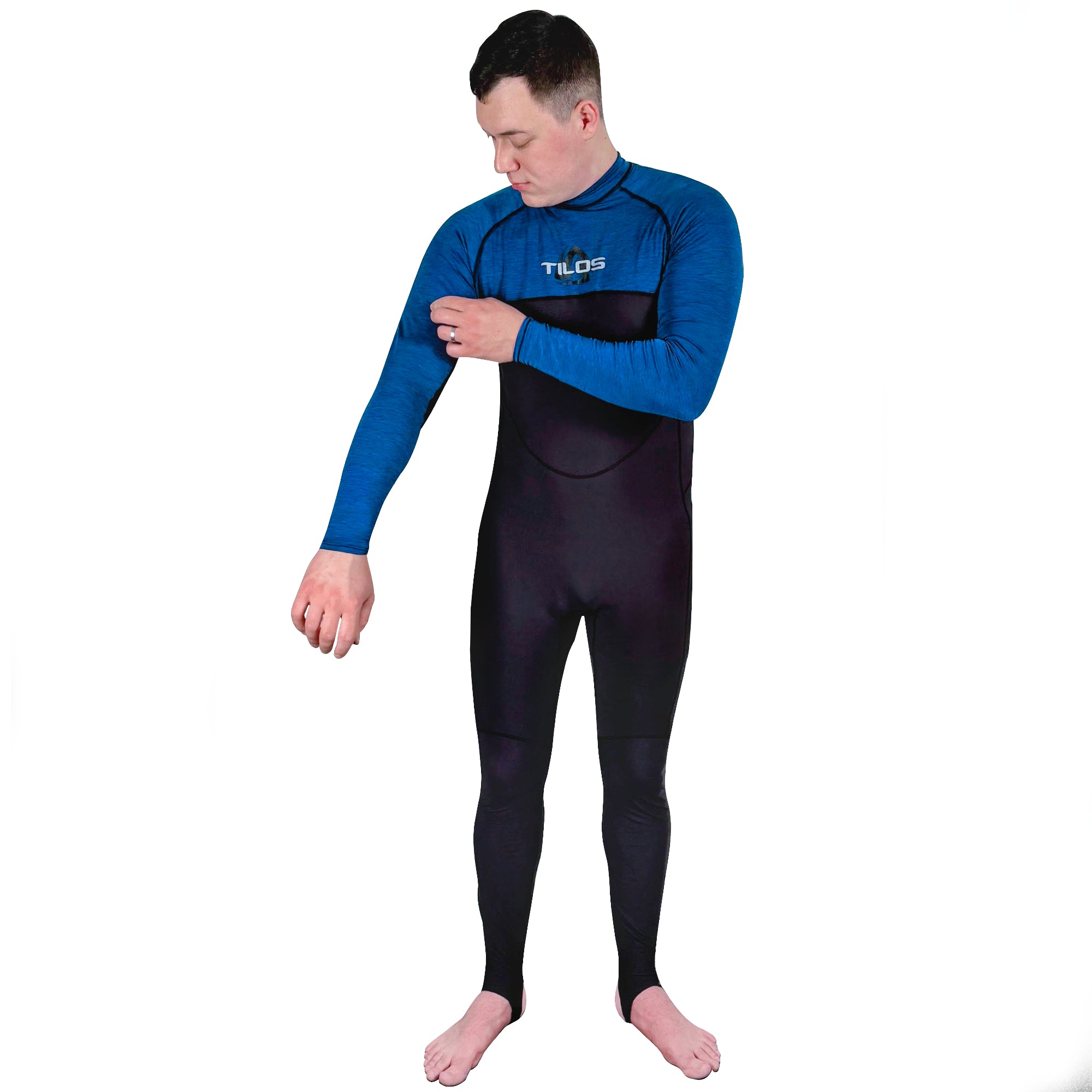 Tilos 6oz Unisex Skin Suit in hawaiian print — full UPF sun protection suit