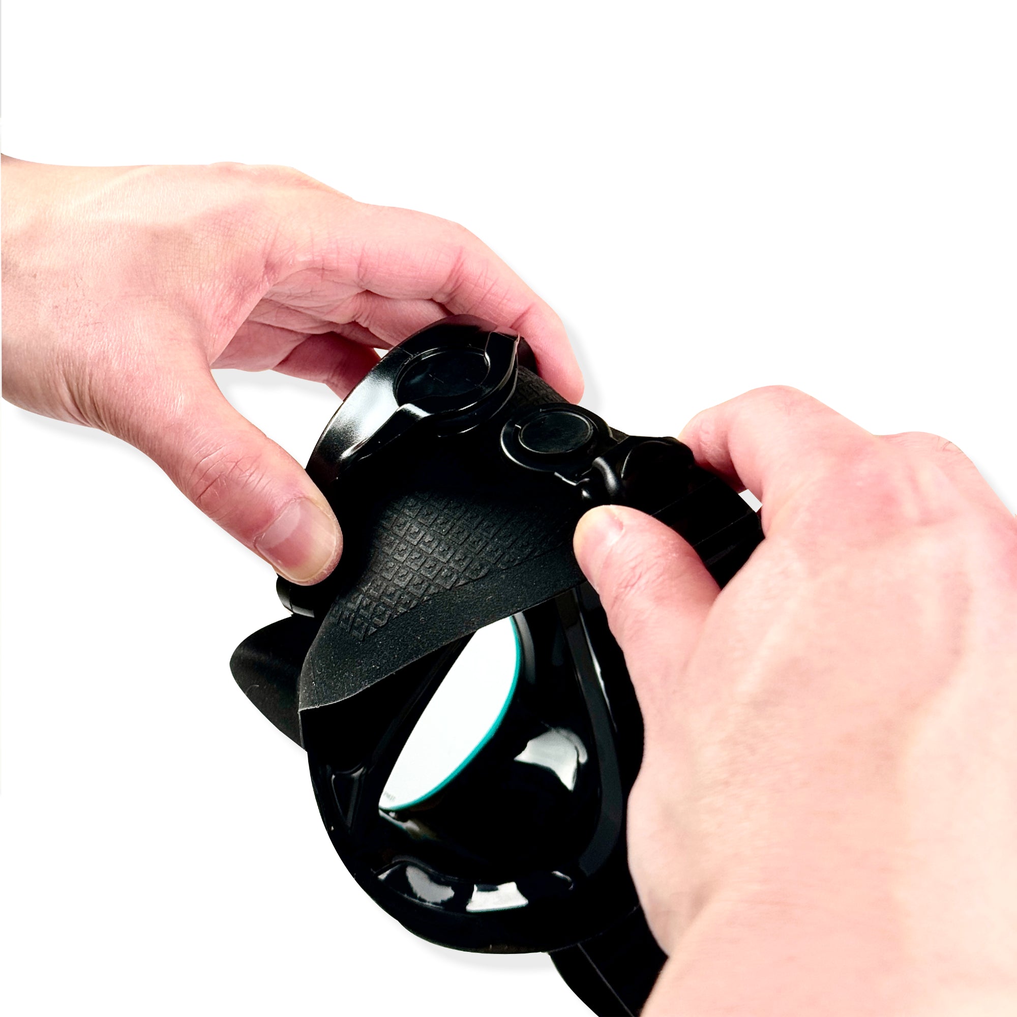 Tilos AquaStalk Dive Mask — front view showing lens and silicone skirt