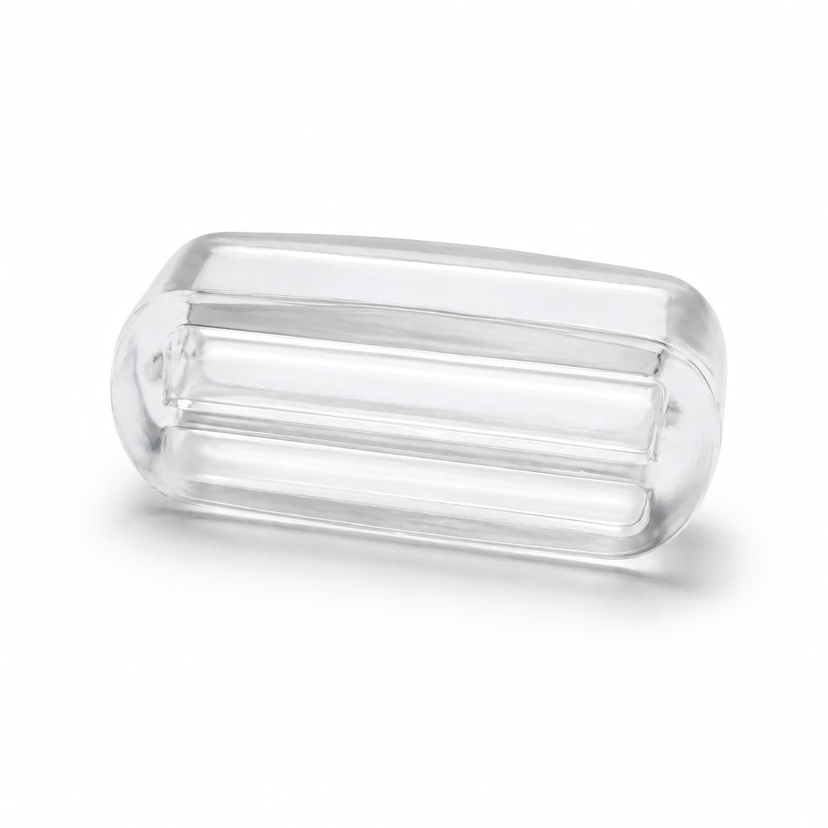 Clear Tilos thick mask strap retainer, studio product view