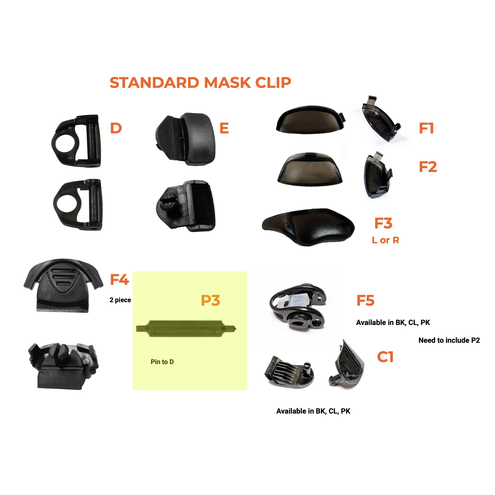Mask Buckle Replacement — Tilos