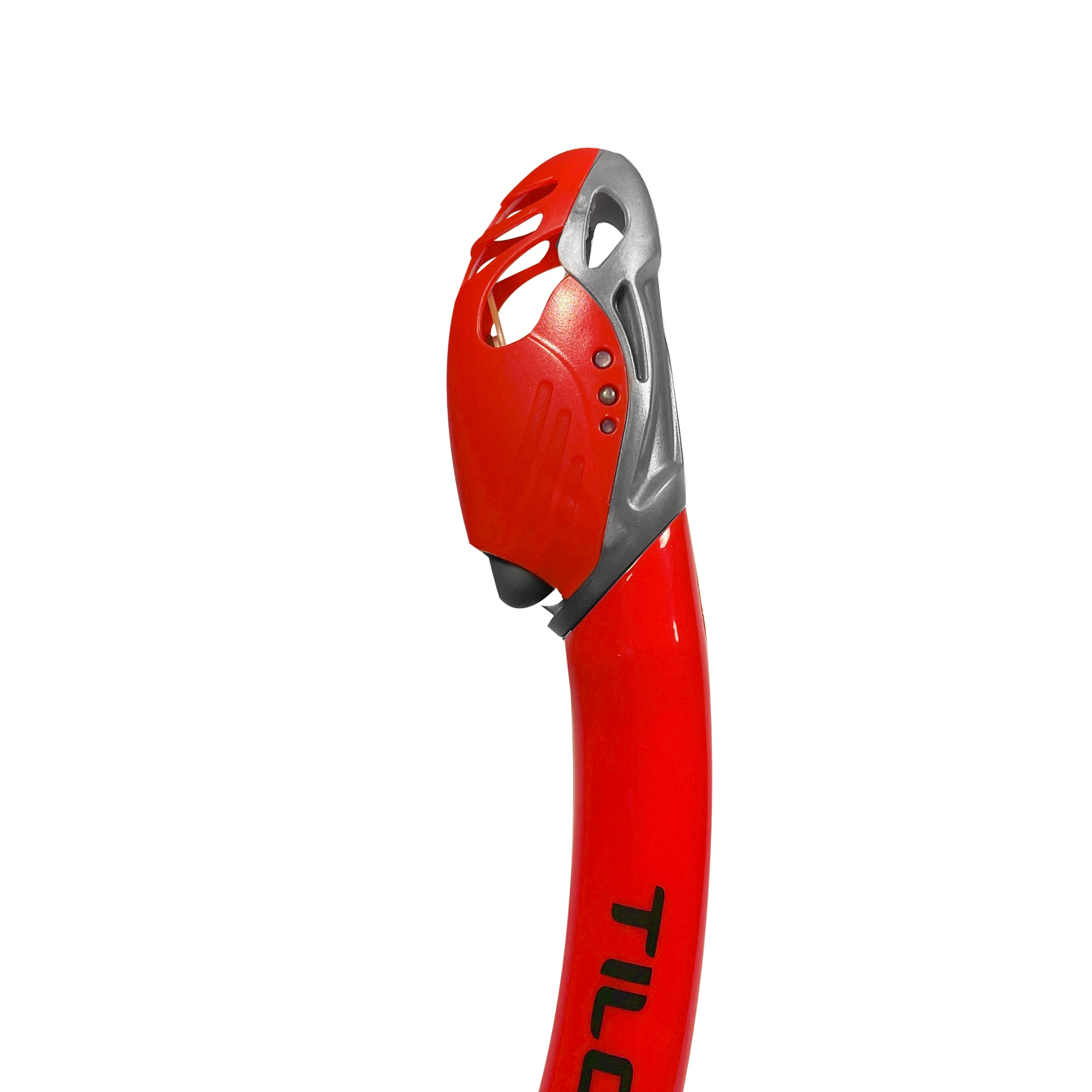 Tilos SOS Whistle Junior Dry Snorkel in silver — kids snorkel with mouthpiece