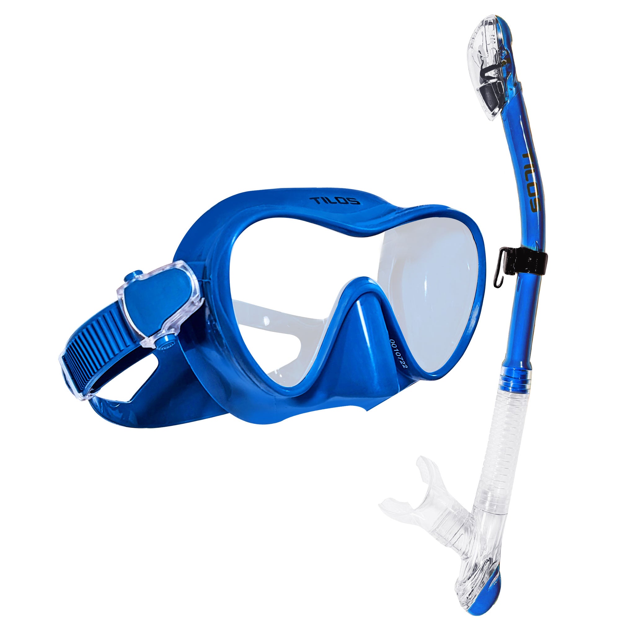 Snorkeler using the Tilos CoveOps Mask with Ari Dry Snorkel Combo Set set at the surface