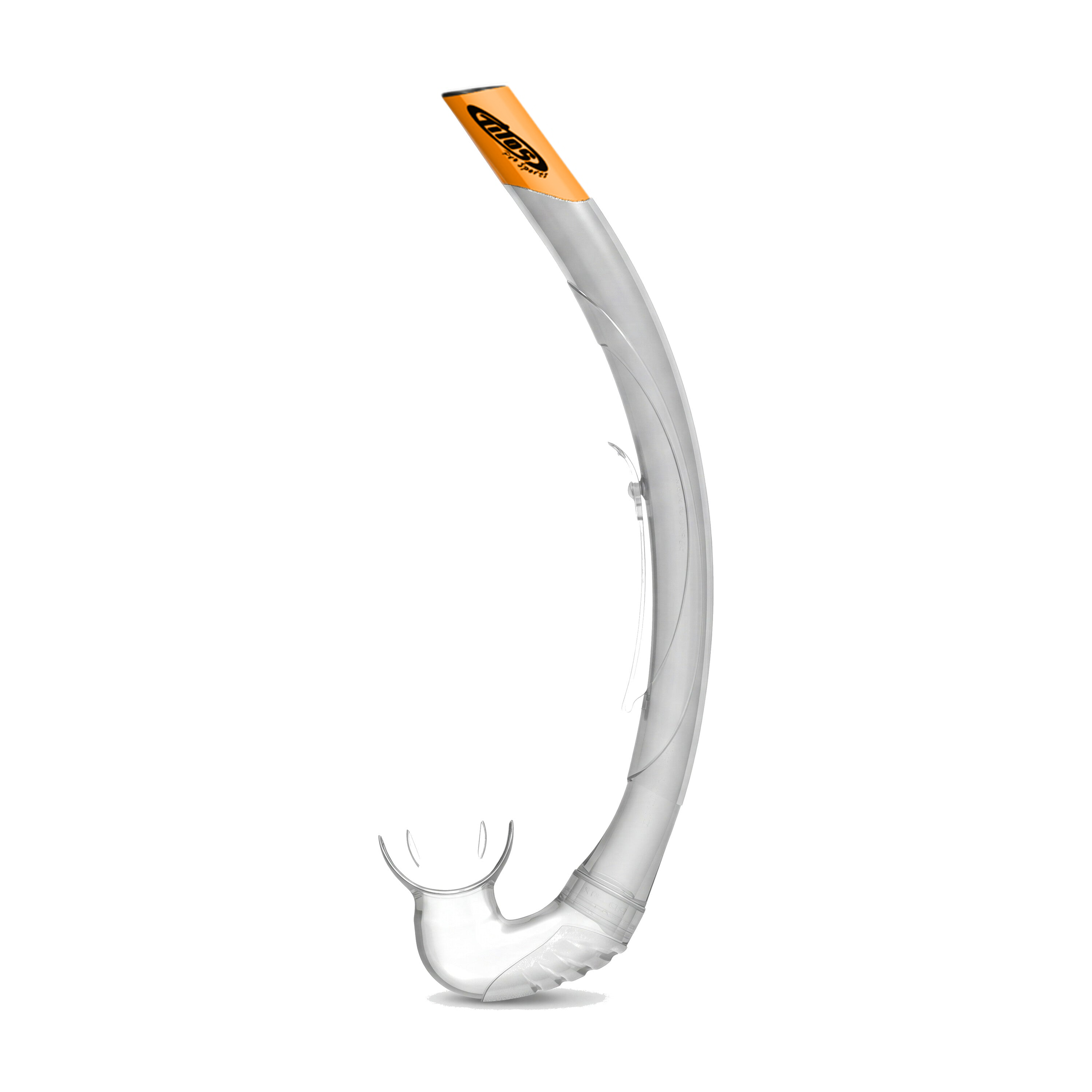 Tilos Basic J Snorkel, Jr. in clear with orange top - SKU S380CL