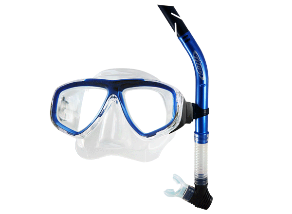 Tilos Fantasia Mask with Splash Snorkel Combo Set — mask and snorkel set, alternate view