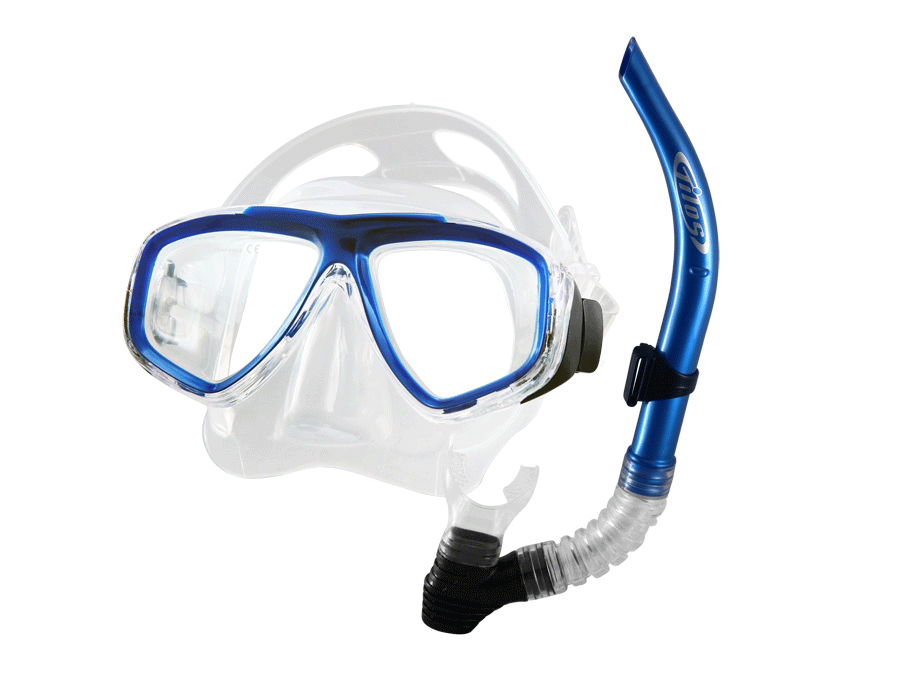 Tilos Fantasia Mask with U-Pro II Flex Snorkel Combo Set — mask and snorkel set, alternate view