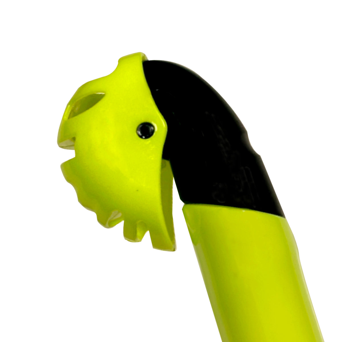Tilos Oracle Dry Snorkel in black — full snorkel showing dry top valve and mouthpiece