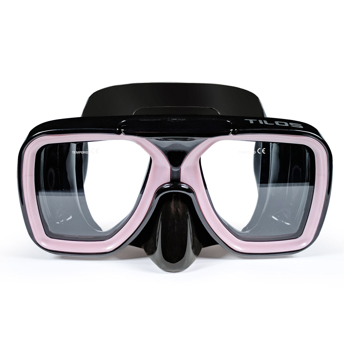 Diver wearing the Tilos Universal Plus Dive Mask underwater