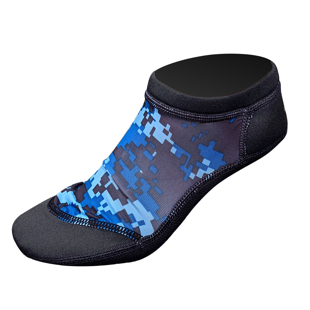Tilos 2.5mm Low Cut Sport Skin Socks in dark blue — water sock showing neoprene upper and sole