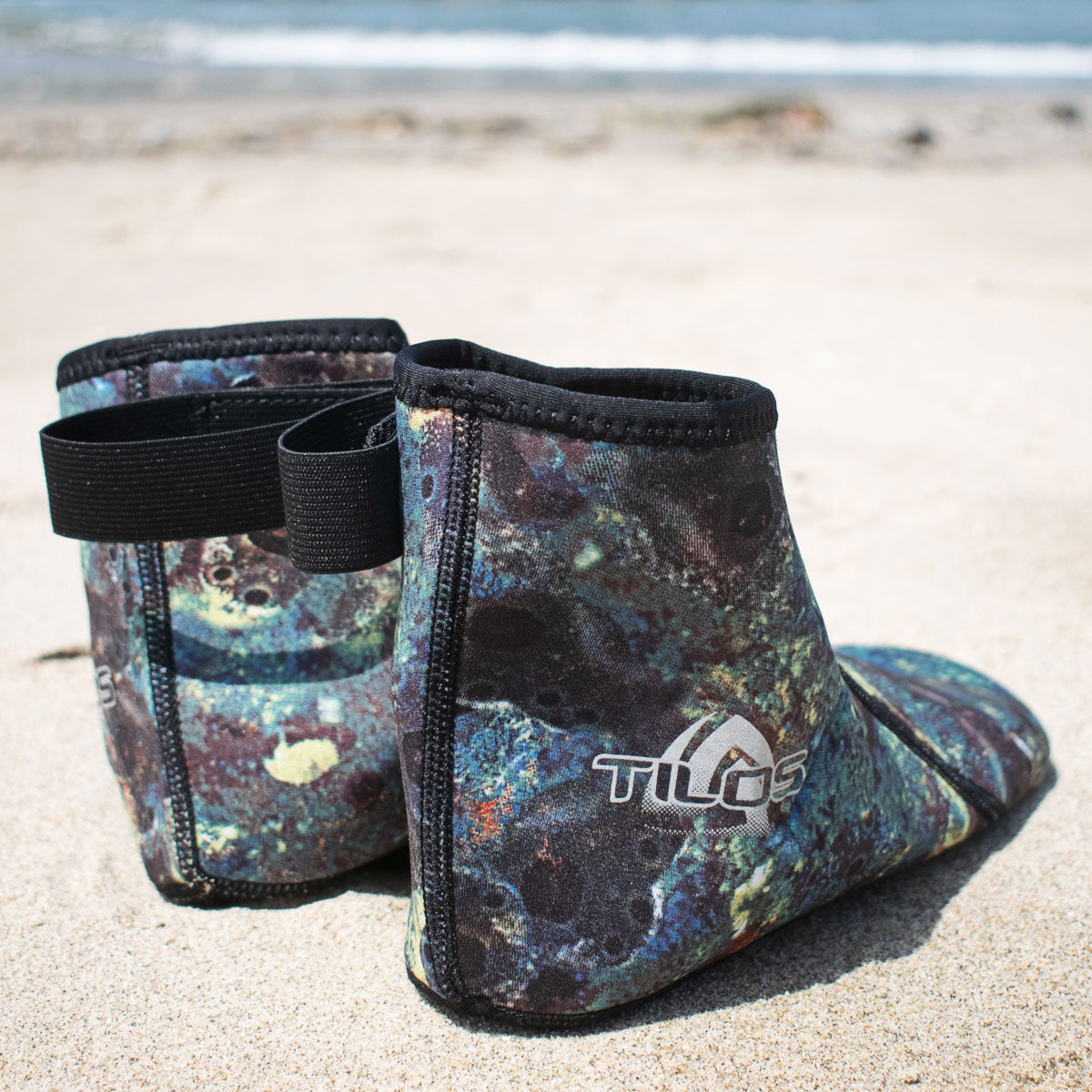 Tilos 2mm Mid-High Top Socks — water sock showing neoprene upper and sole