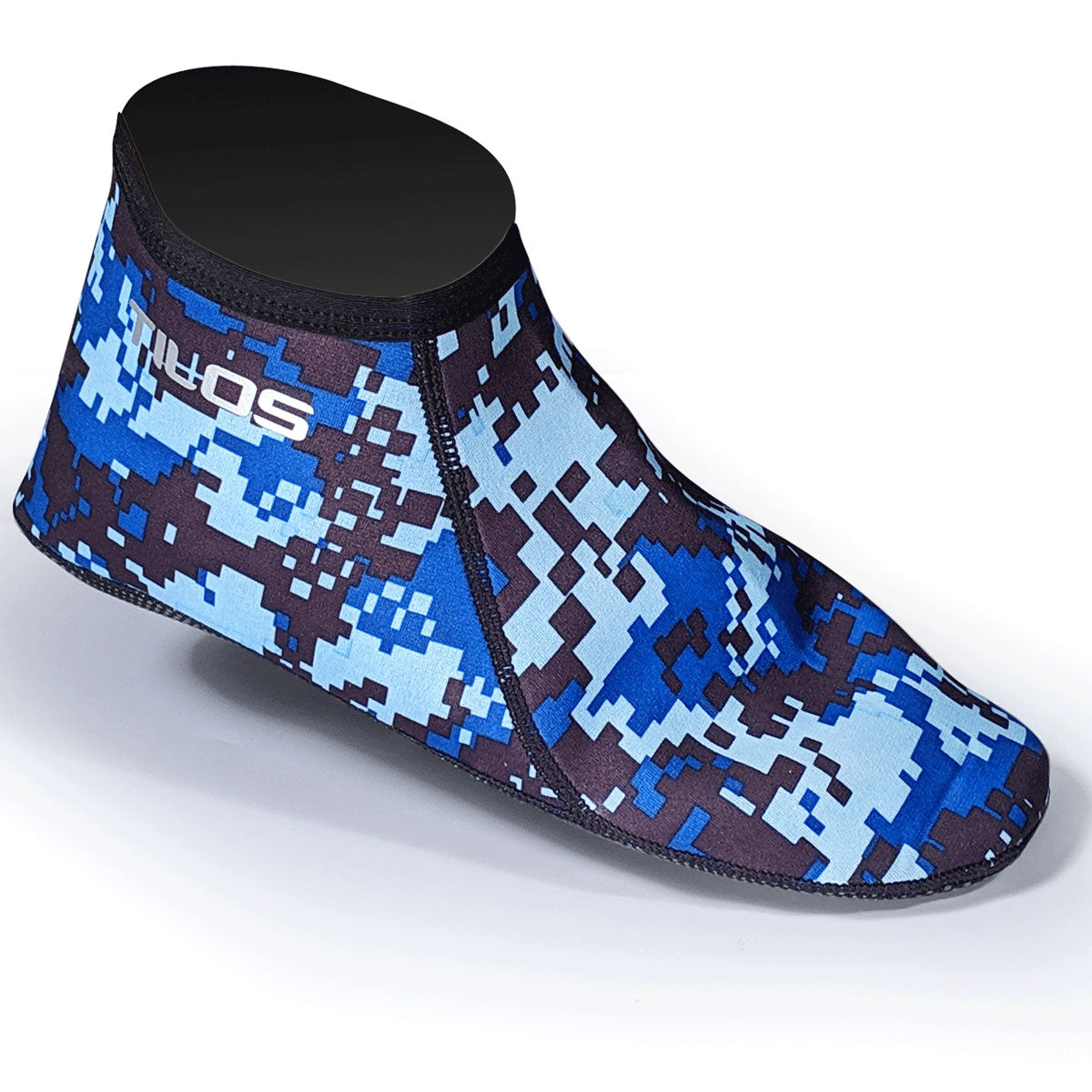 Tilos 3mm Short Neoprene Sock in dark blue — water sock showing neoprene upper and sole