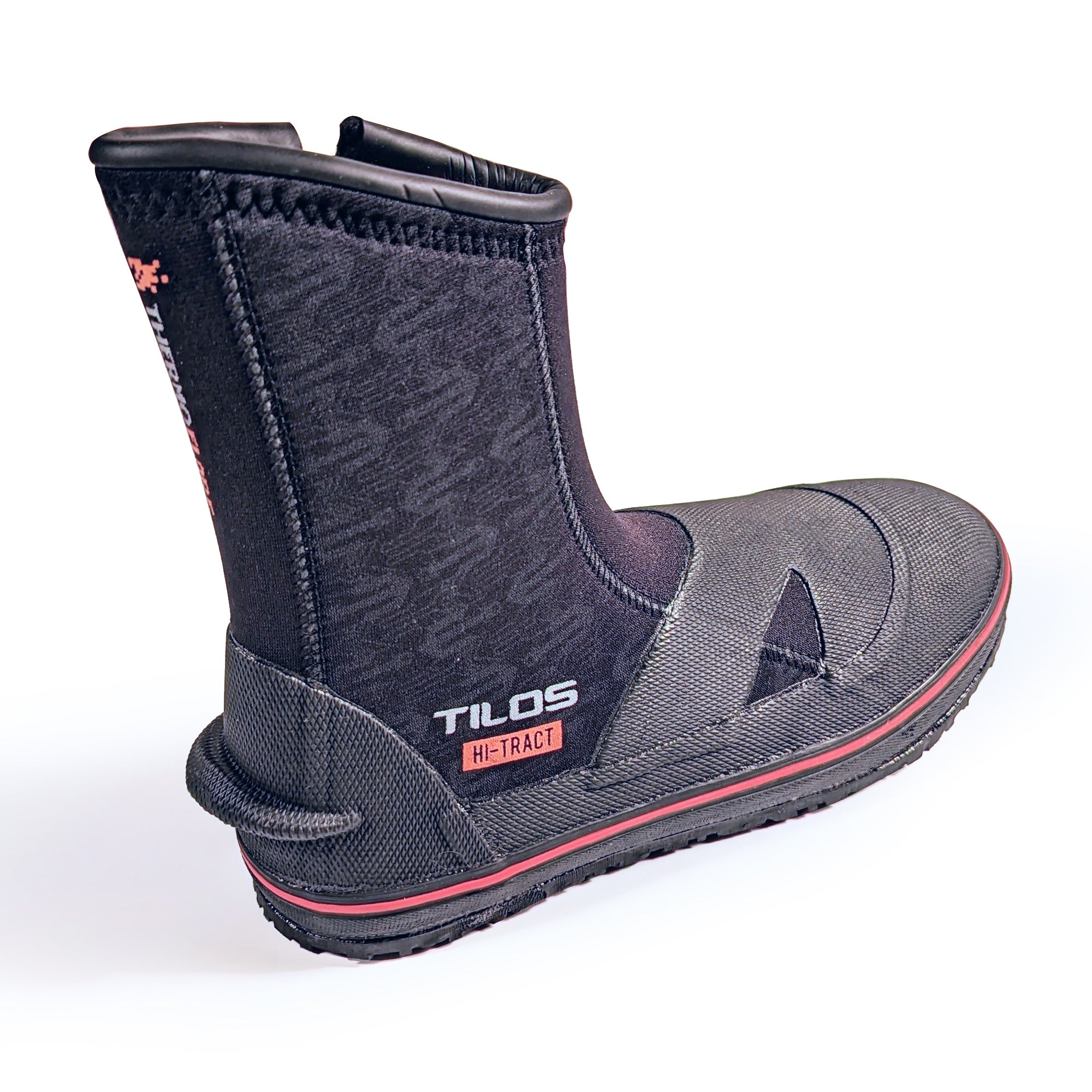 Tilos 6mm Thermoflare Hi Tract Semi-Dry Boot — side profile