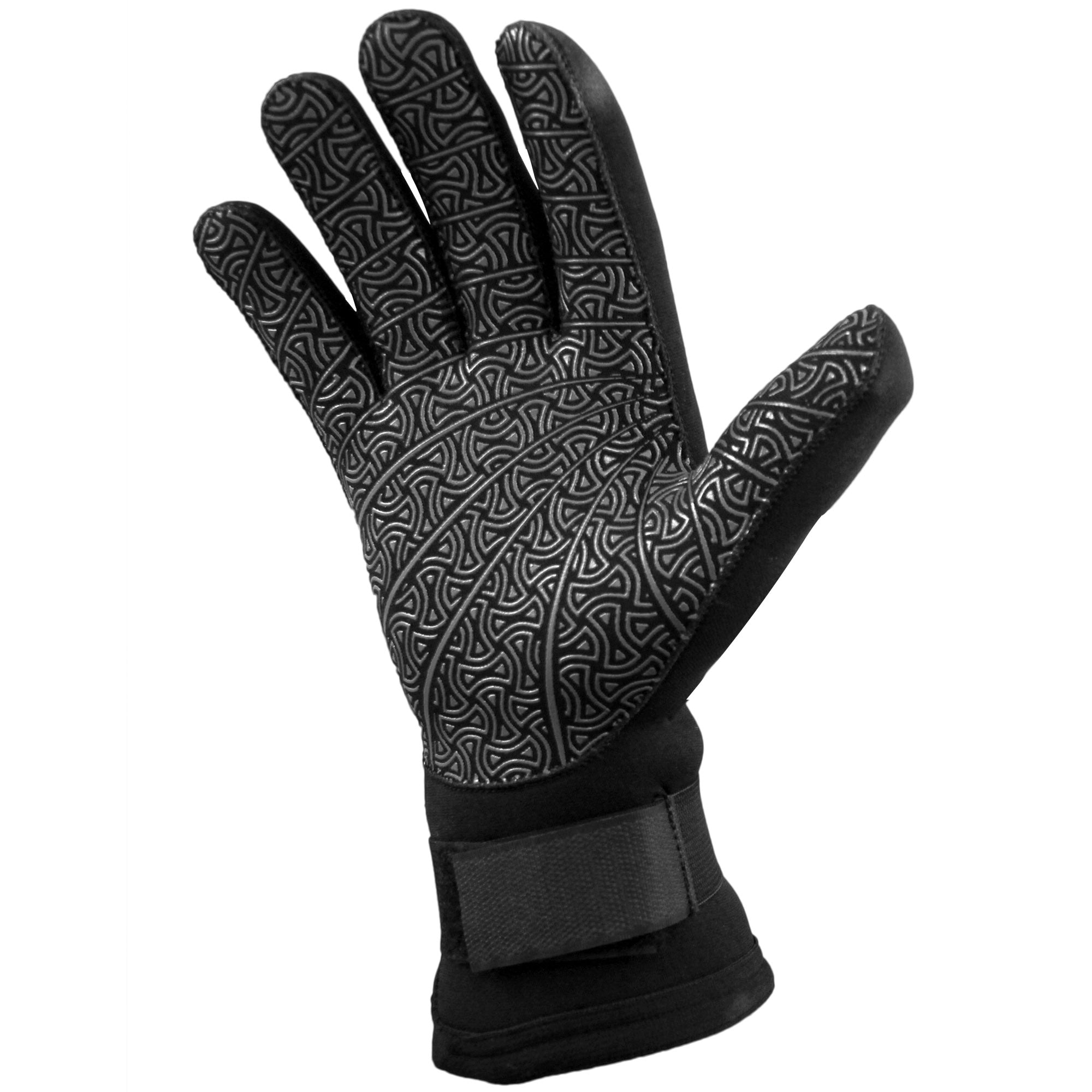 Tilos 3mm Forte Velcro Glove — palm view showing grip texture