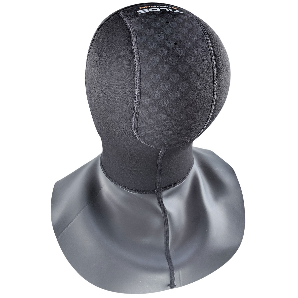 Tilos 1mm Thermoflare Hood in black — neoprene dive hood