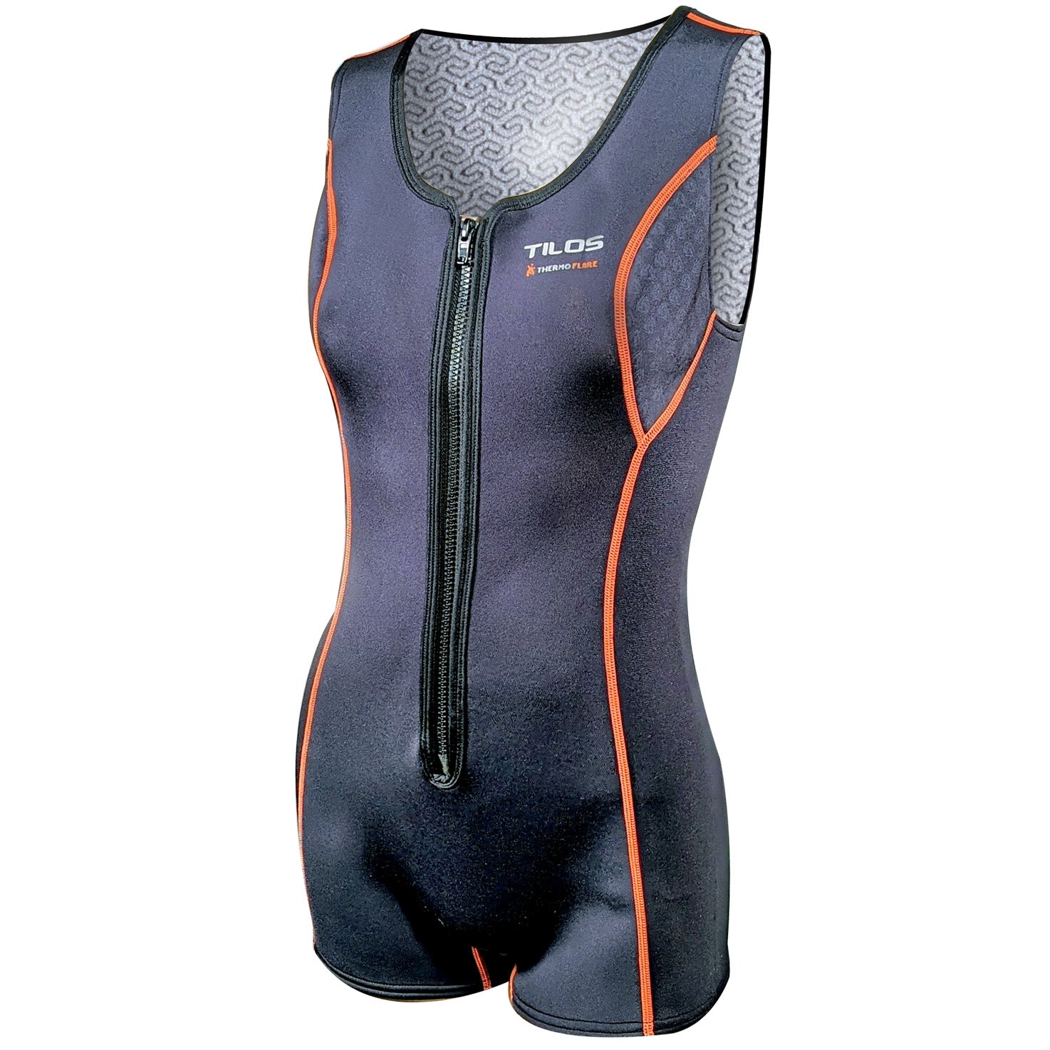 Tilos 1mm Anesi Thermoflare Swimsuit in black — ladies wetsuit front view