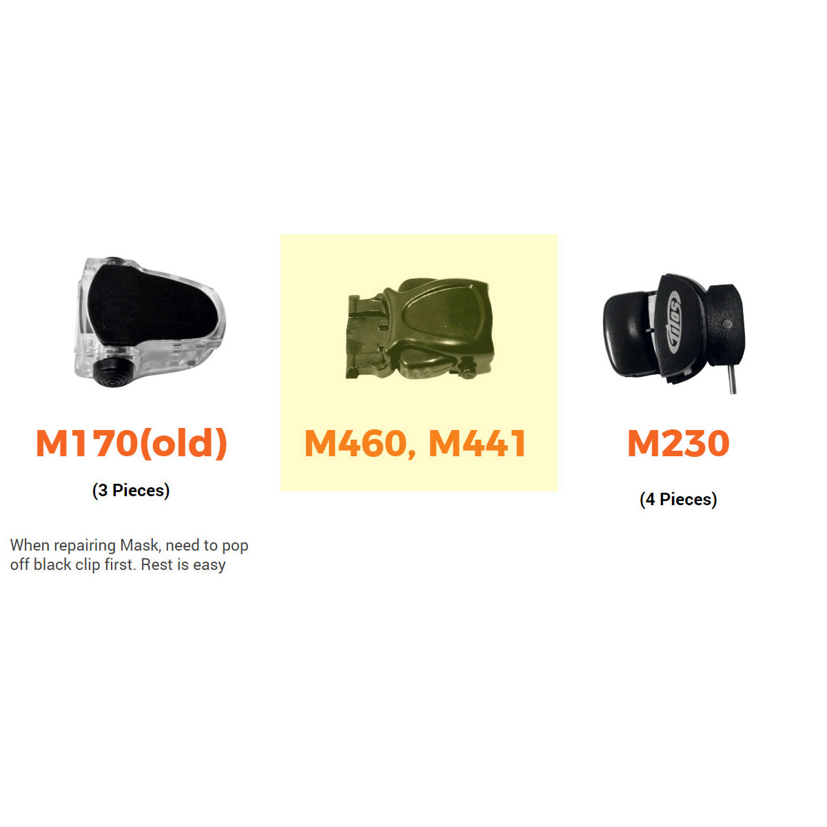 Tilos Mask Buckle Replacement — replacement part for Tilos masks