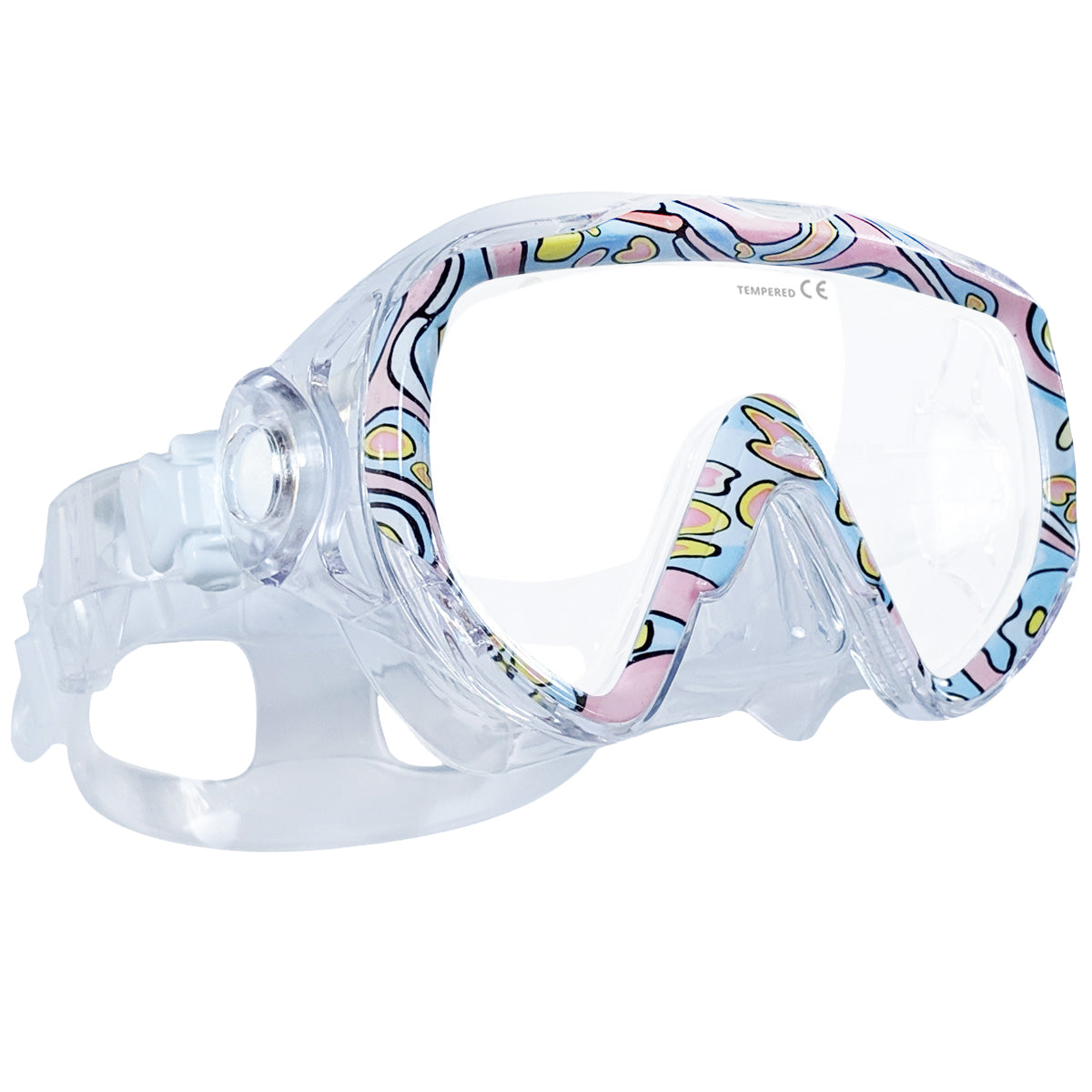 Tilos Titanica Jr. Mask — side profile showing skirt and strap