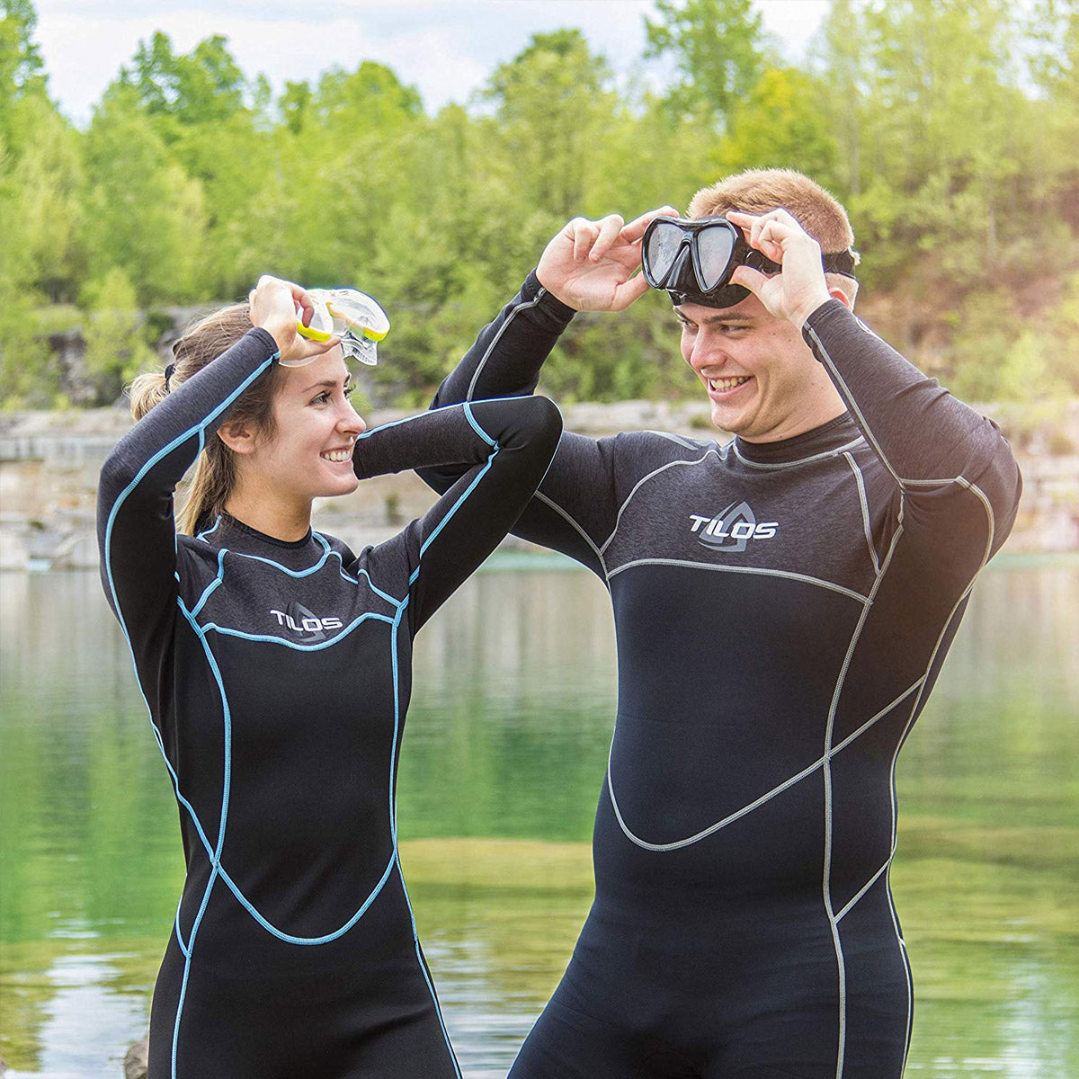 Tilos Revo Mask — side profile showing skirt and strap