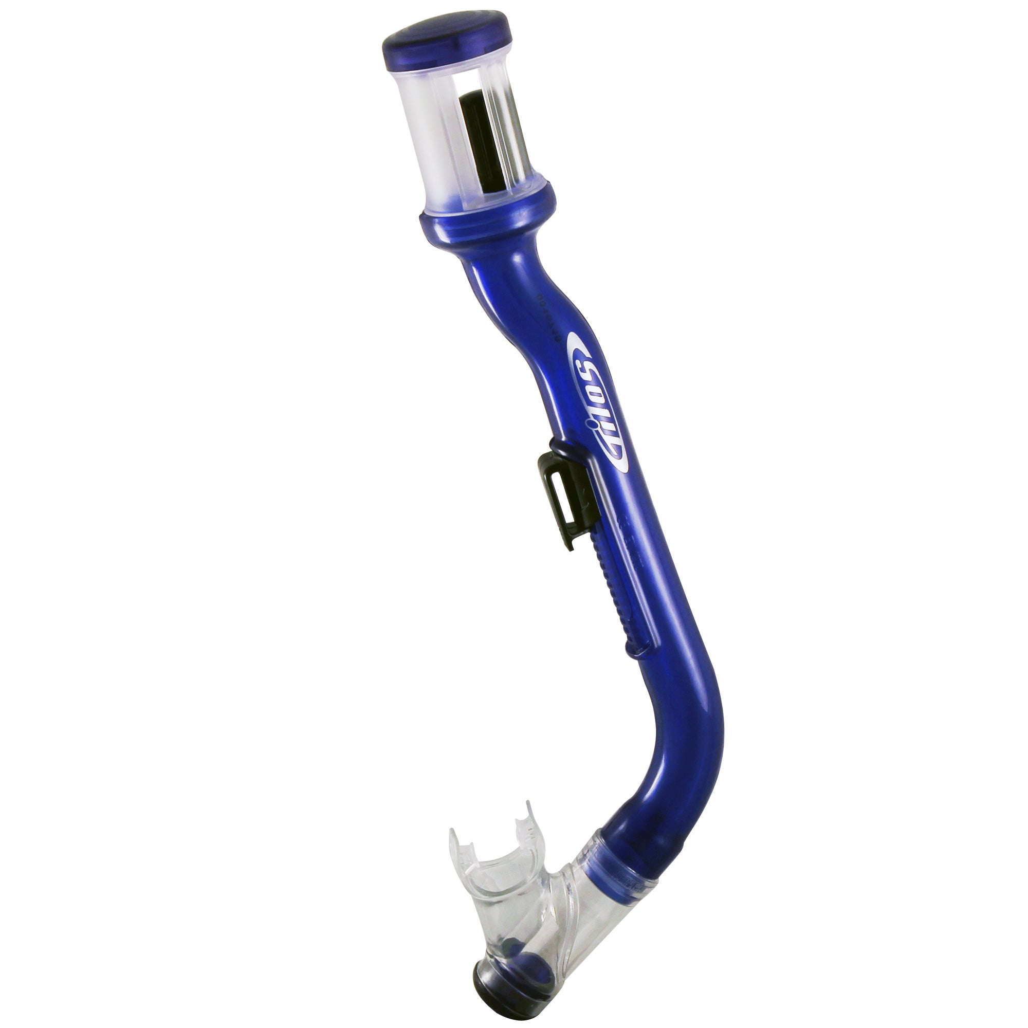 Tilos Kids Totally Dry Jr Snorkel in blue — kids snorkel with mouthpiece