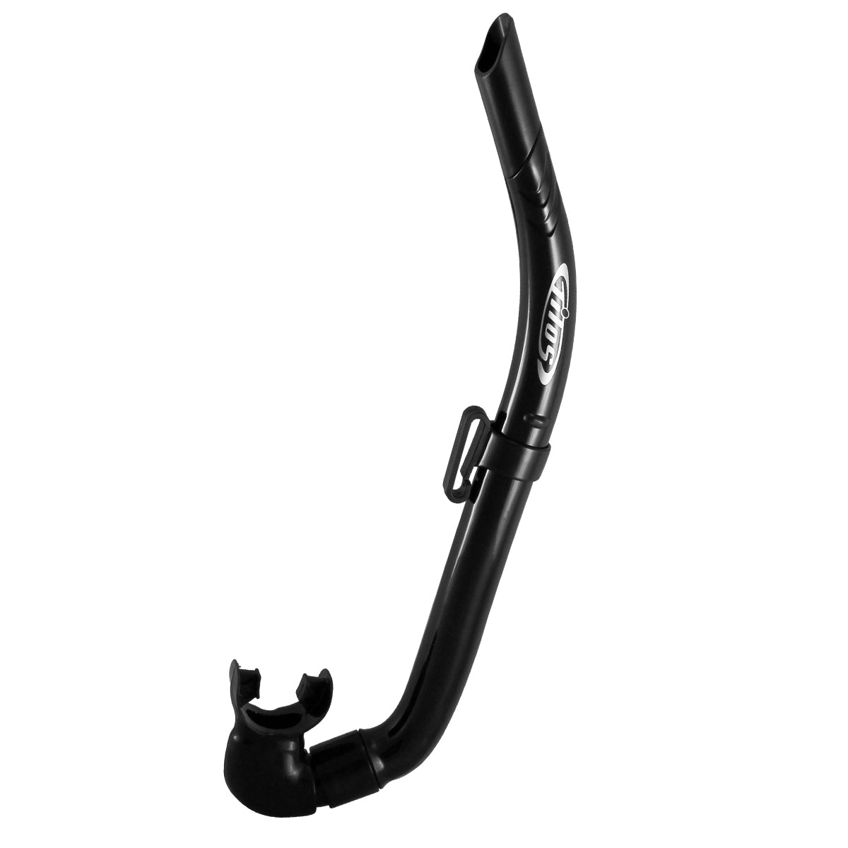 Tilos JX2 Classic Bore Tube Snorkel in black — classic J-style snorkel