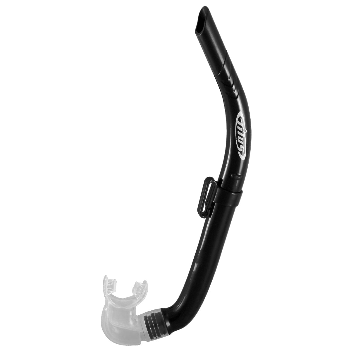 Tilos JX2 Classic Bore Tube Snorkel in black — classic J-style snorkel