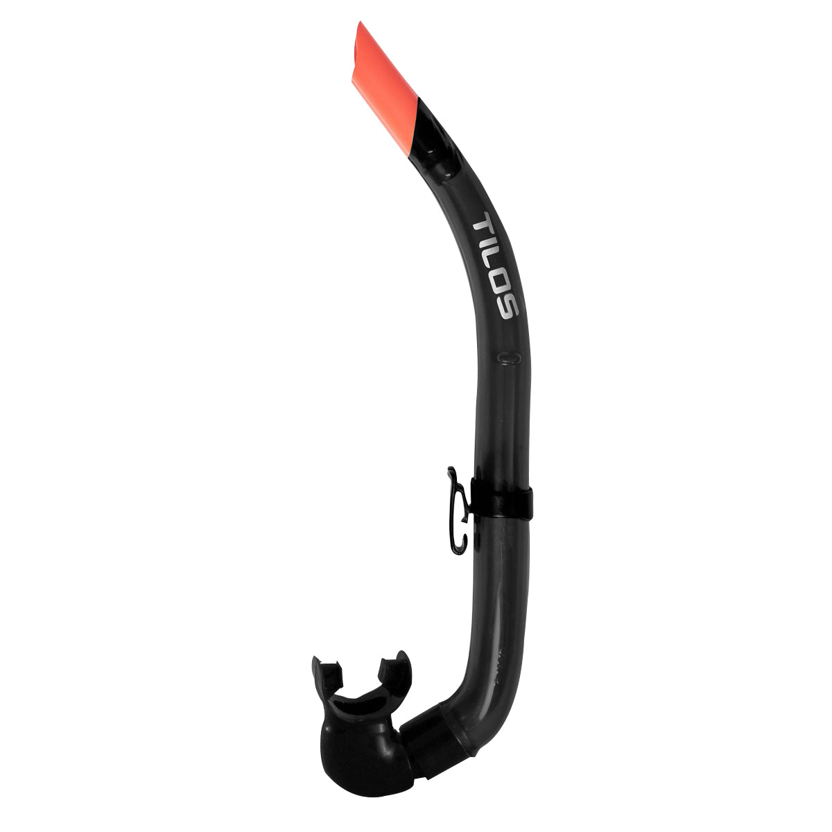 Tilos JX2 Flex Snorkel in black — classic J-style snorkel