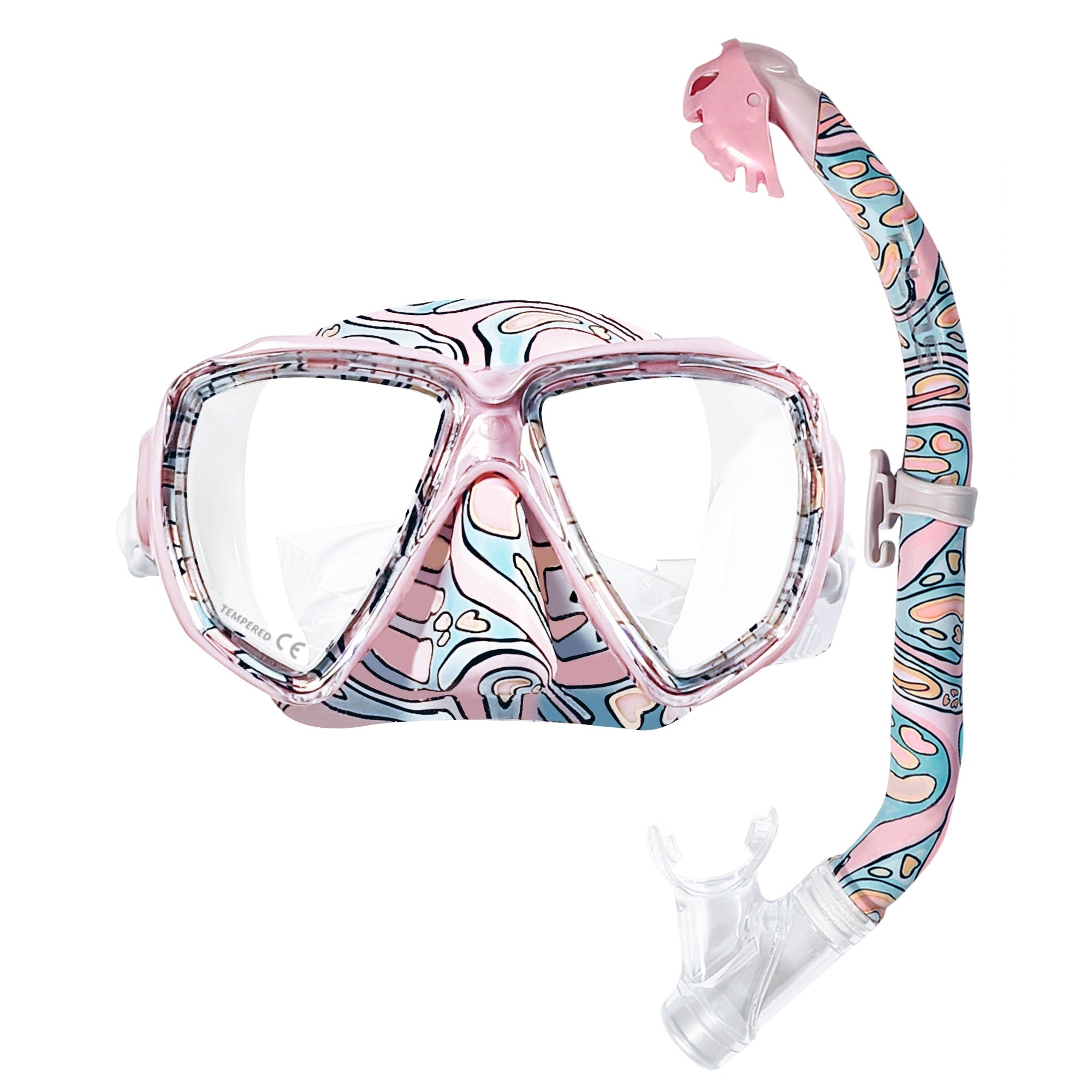 Tilos Cyclops Mask with Oracle Dry Jr. Snorkel JR. Combo — mask and snorkel set, product view