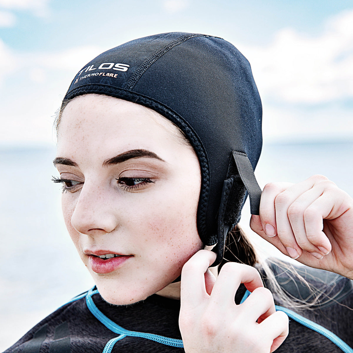 Tilos 1mm Thermoflare Chin Strap Beanie — neoprene beanie