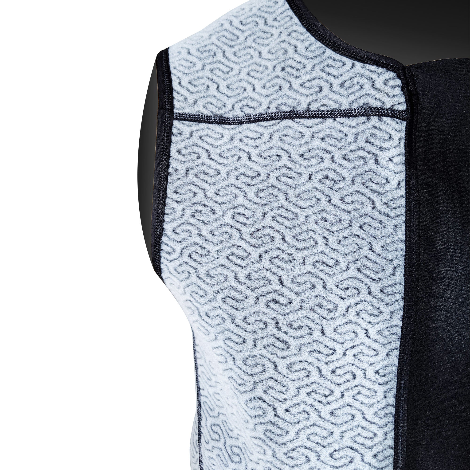 Tilos 1mm Mens Thermoflare Front Zip Vest — interior lining view