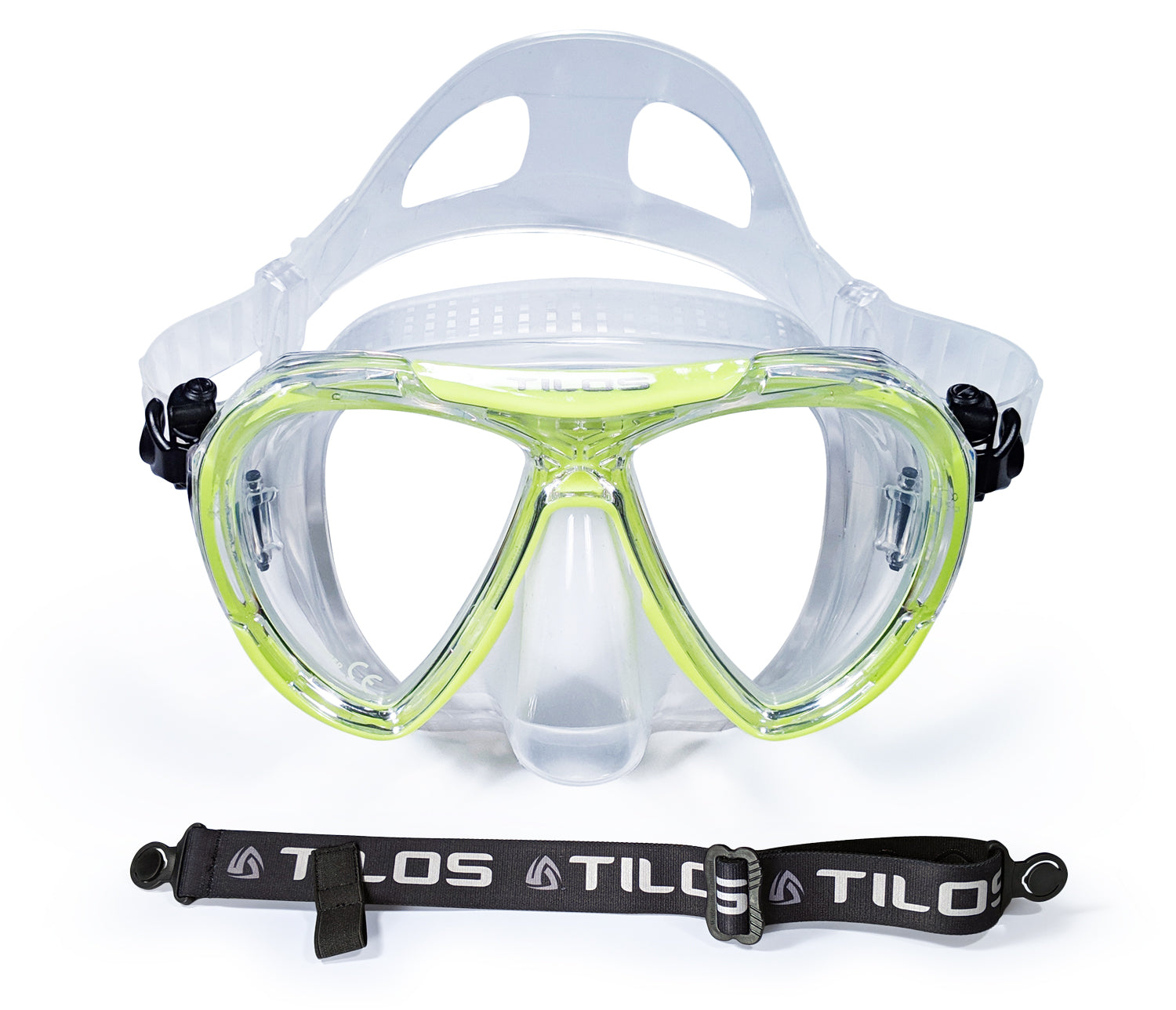Tilos Revo Mask — front view showing lens and silicone skirt