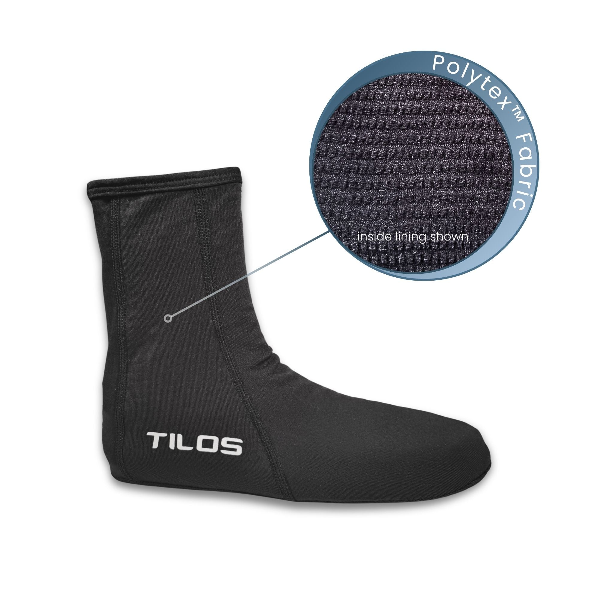 Tilos 8oz Polytex Socks — water sock showing neoprene upper and sole