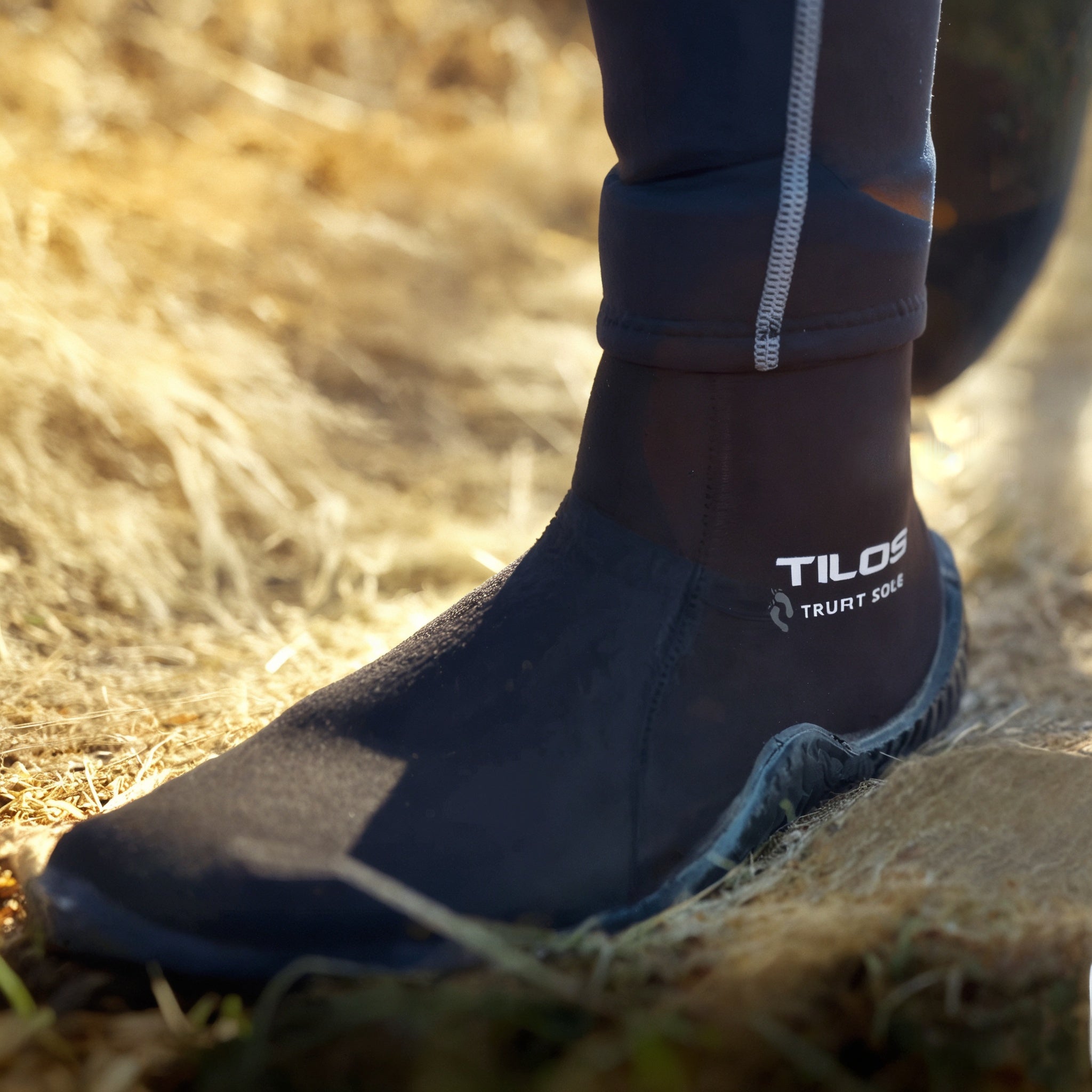 Tilos 5mm Titanium Zip Trufit Boot — dive boot showing neoprene upper and rubber sole