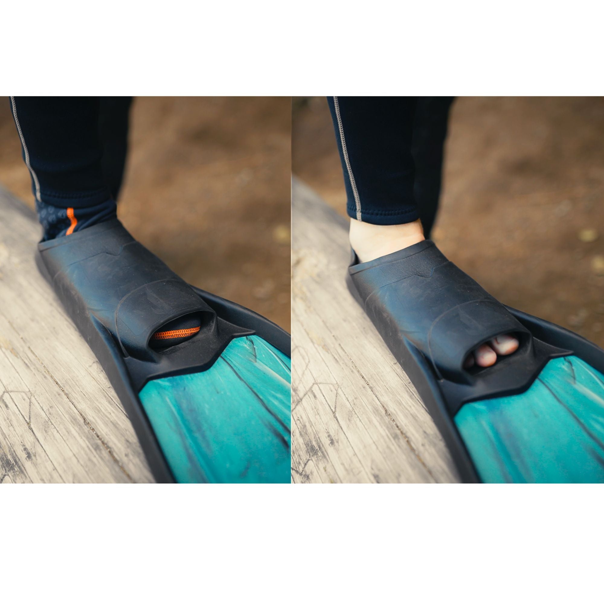 Snorkeler wearing the Tilos Syryn Full Foot Freediving Fin fins
