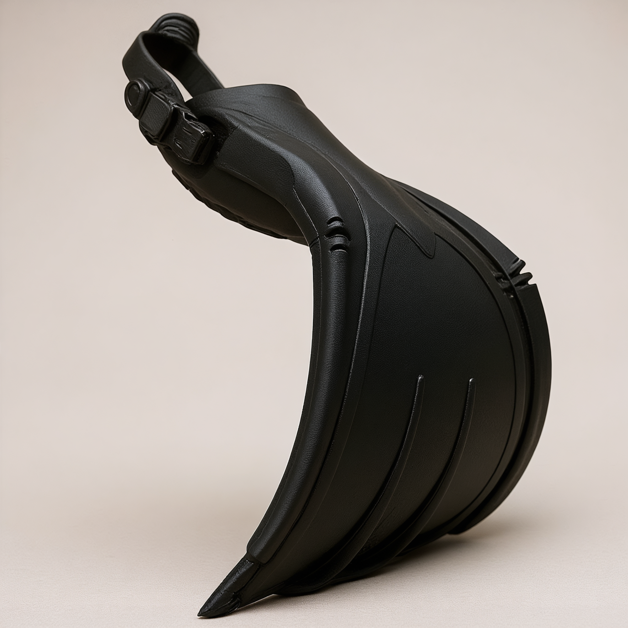 Tilos Torrent Tech Fins in black — open heel fin, front view showing blade and foot pocket