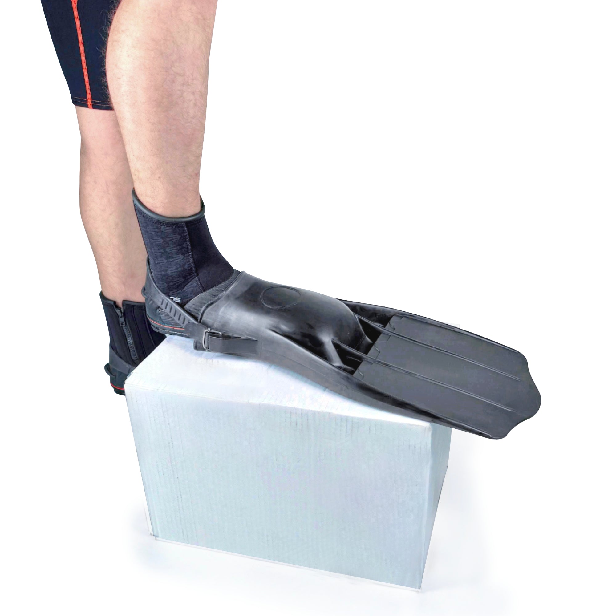Tilos Classic Rubber Open Heel Fin — side view showing blade profile