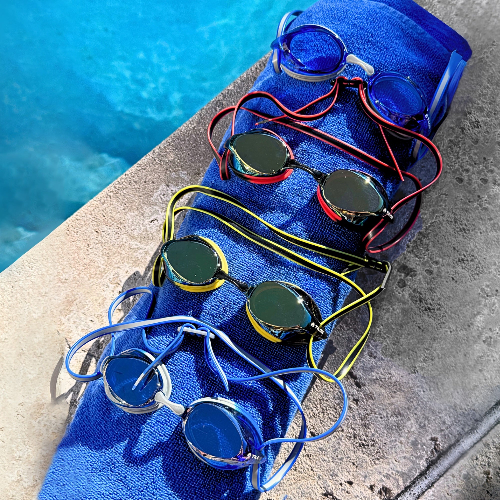 Tilos Vynix Triathlon/Swimming Goggles — swim goggles showing lens and silicone gasket