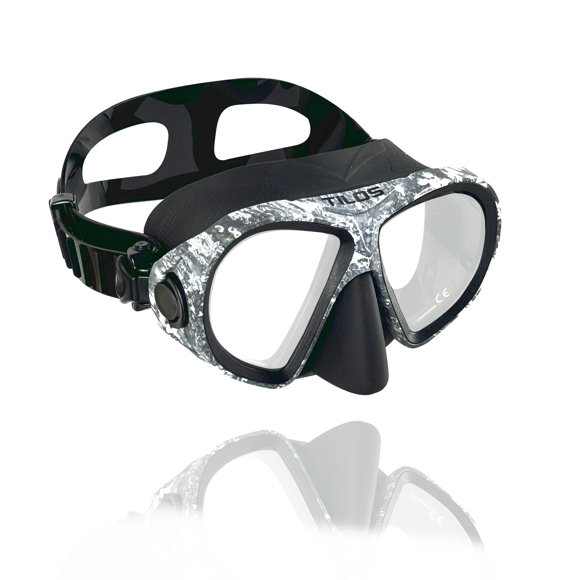AquaStalk Dive Mask - Anti-Glare Low-Volume Snorkeling Mask with Ultra-Wide Vision & Quick-Release Buckles for Seamless Fr...