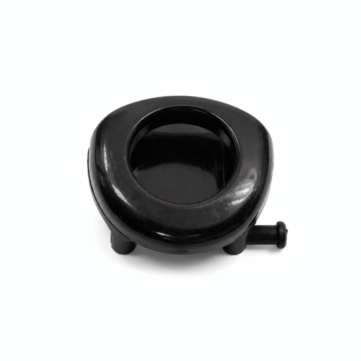 Tilos quick release mask buckle part B1 in black, studio view