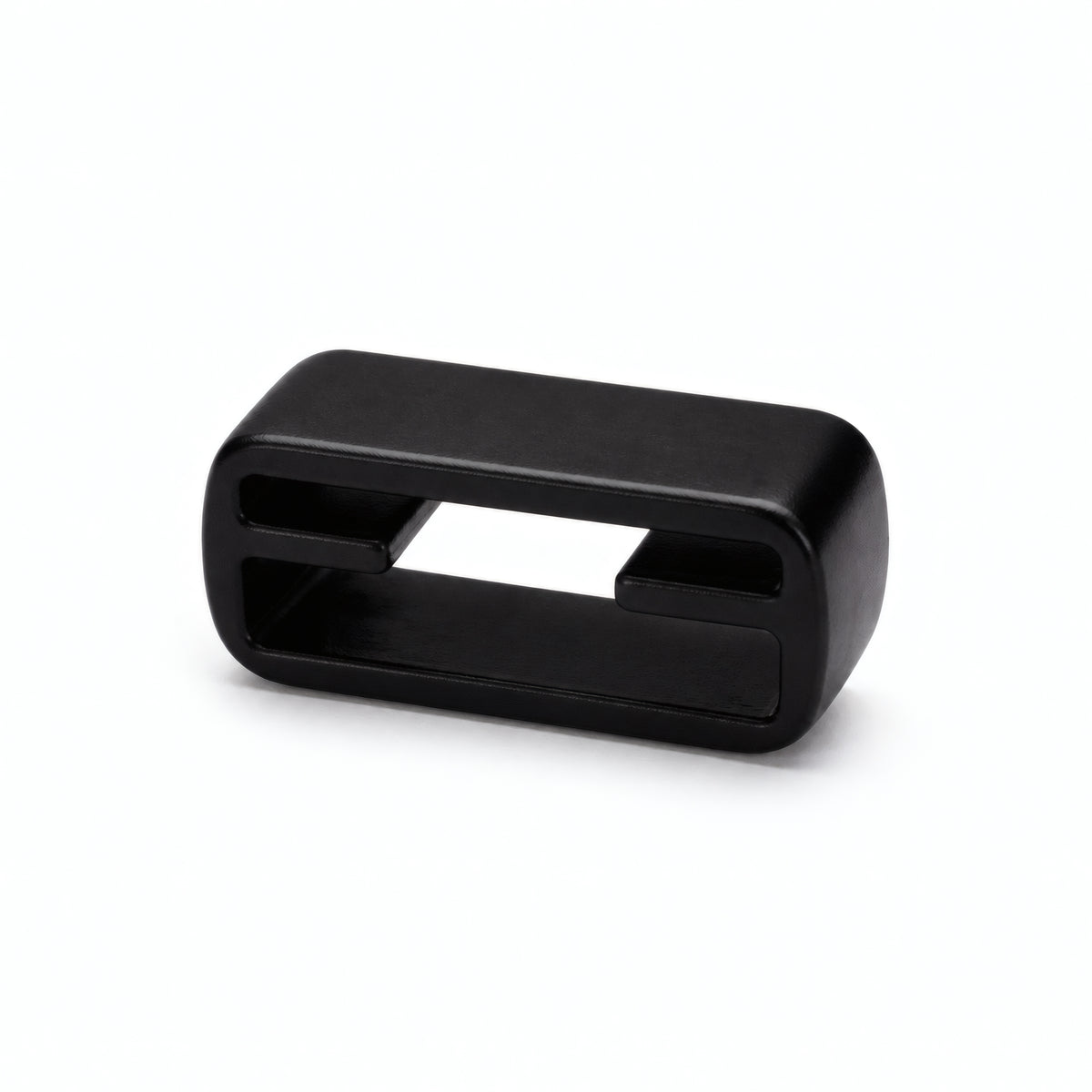 Black Tilos thin mask strap retainer, studio product view