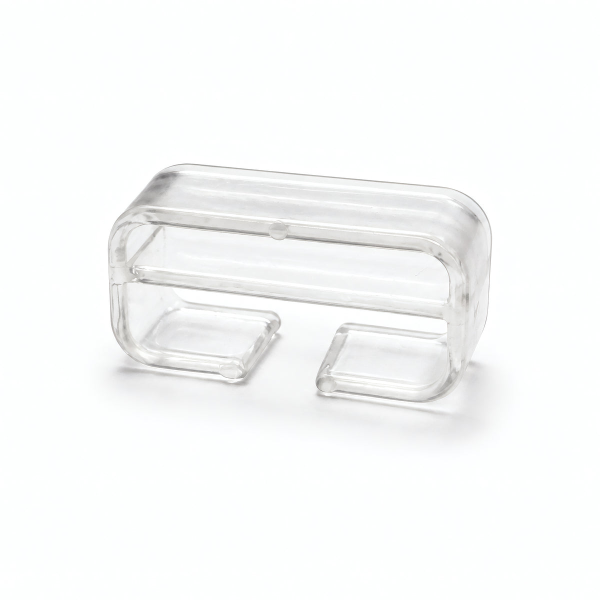 Clear Tilos thin mask strap retainer, studio product view