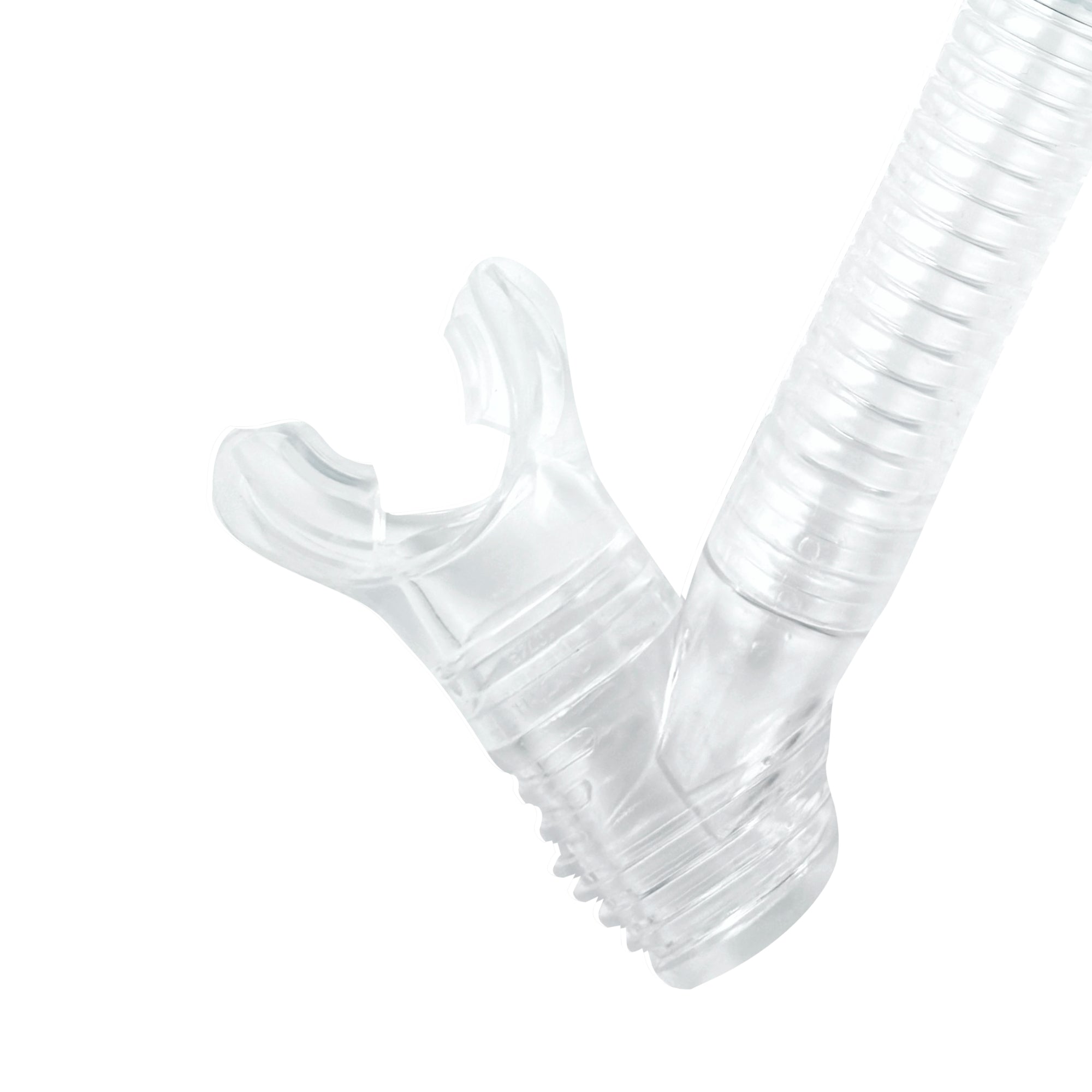 Tilos Splash Semi Dry Snorkel in green — full snorkel showing dry top valve and mouthpiece