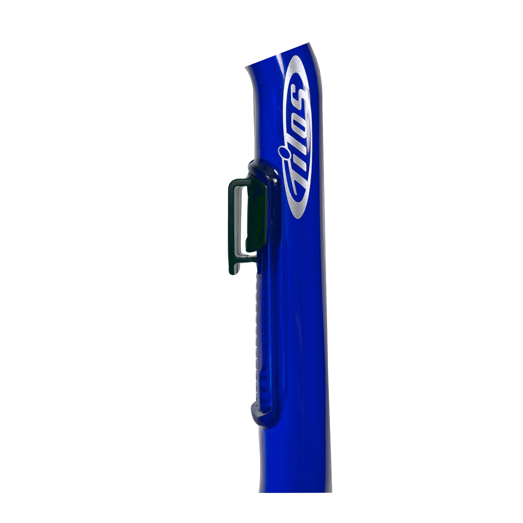 Tilos Kids Totally Dry Jr Snorkel in blue — kids snorkel with mouthpiece