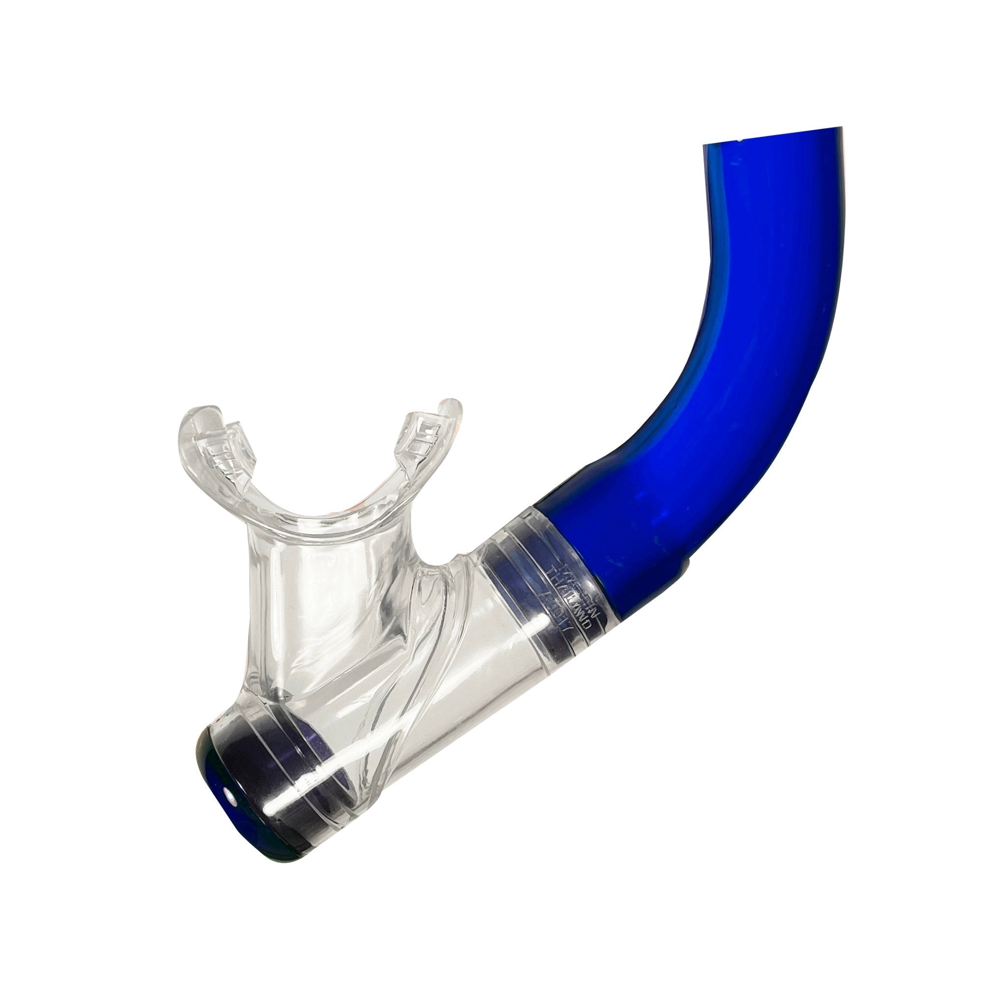 Tilos Kids Totally Dry Jr Snorkel in blue — kids snorkel with mouthpiece