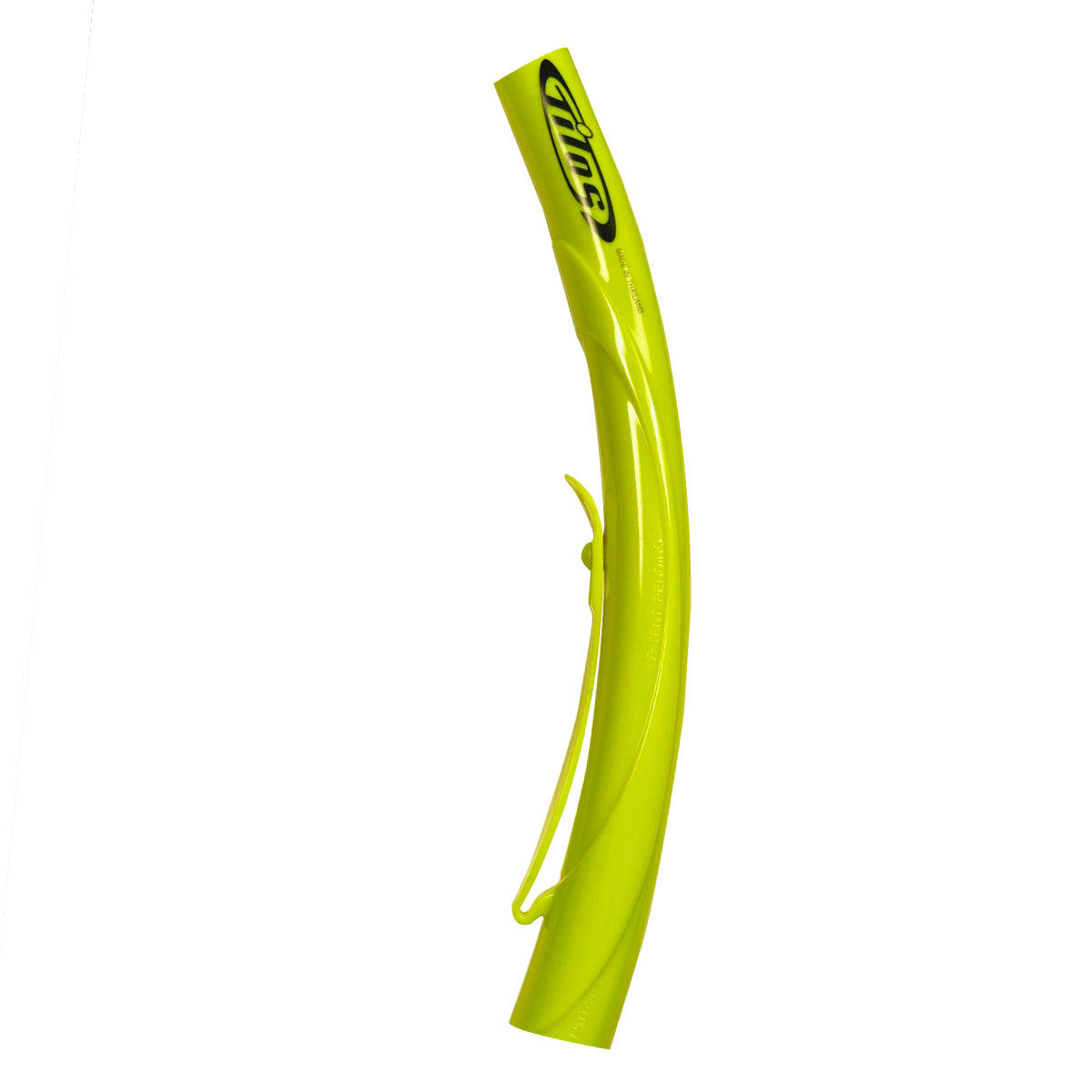 Tilos Oracle Dry Snorkel in black — full snorkel showing dry top valve and mouthpiece