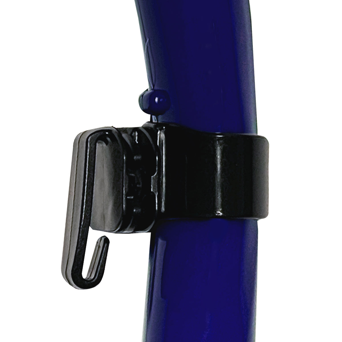 Tilos Orion Dry Snorkel in blue — full snorkel showing dry top valve and mouthpiece
