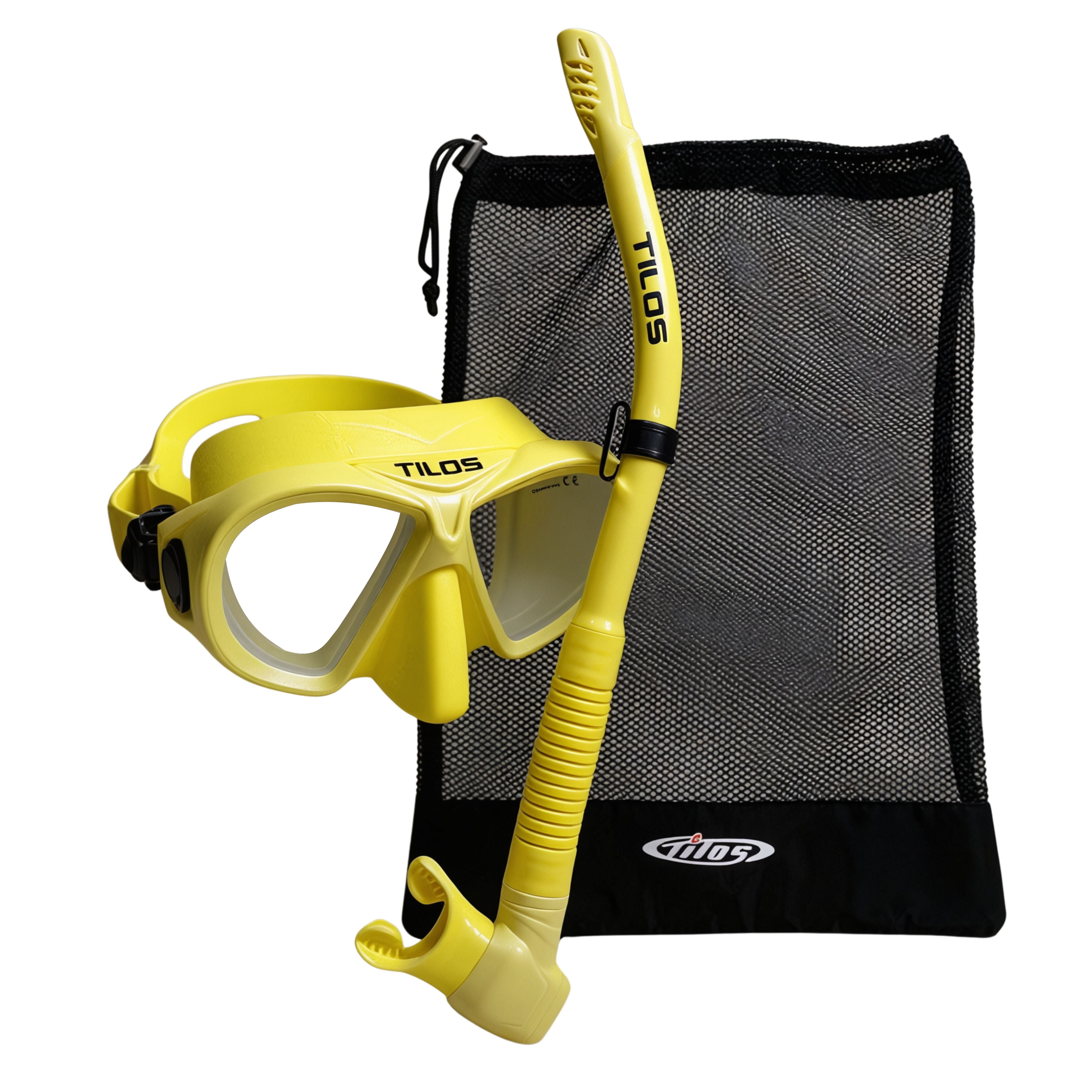 Tilos Aquastalk Mask with  Hi-Flow II Semi-Dry Snorkel — mask and snorkel set, product view