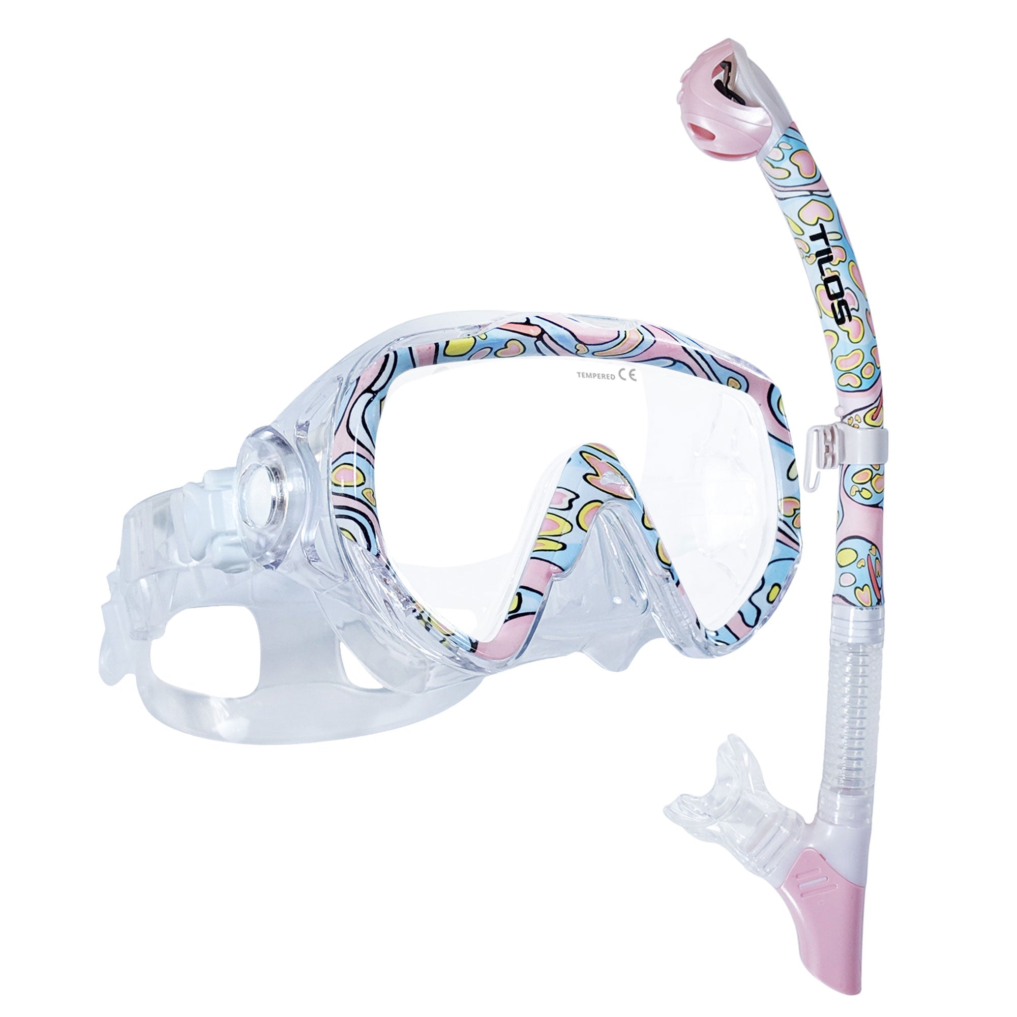 Tilos Titanica Jr Mask with Orion Dry Snorkel Combo Set — mask and snorkel set, product view