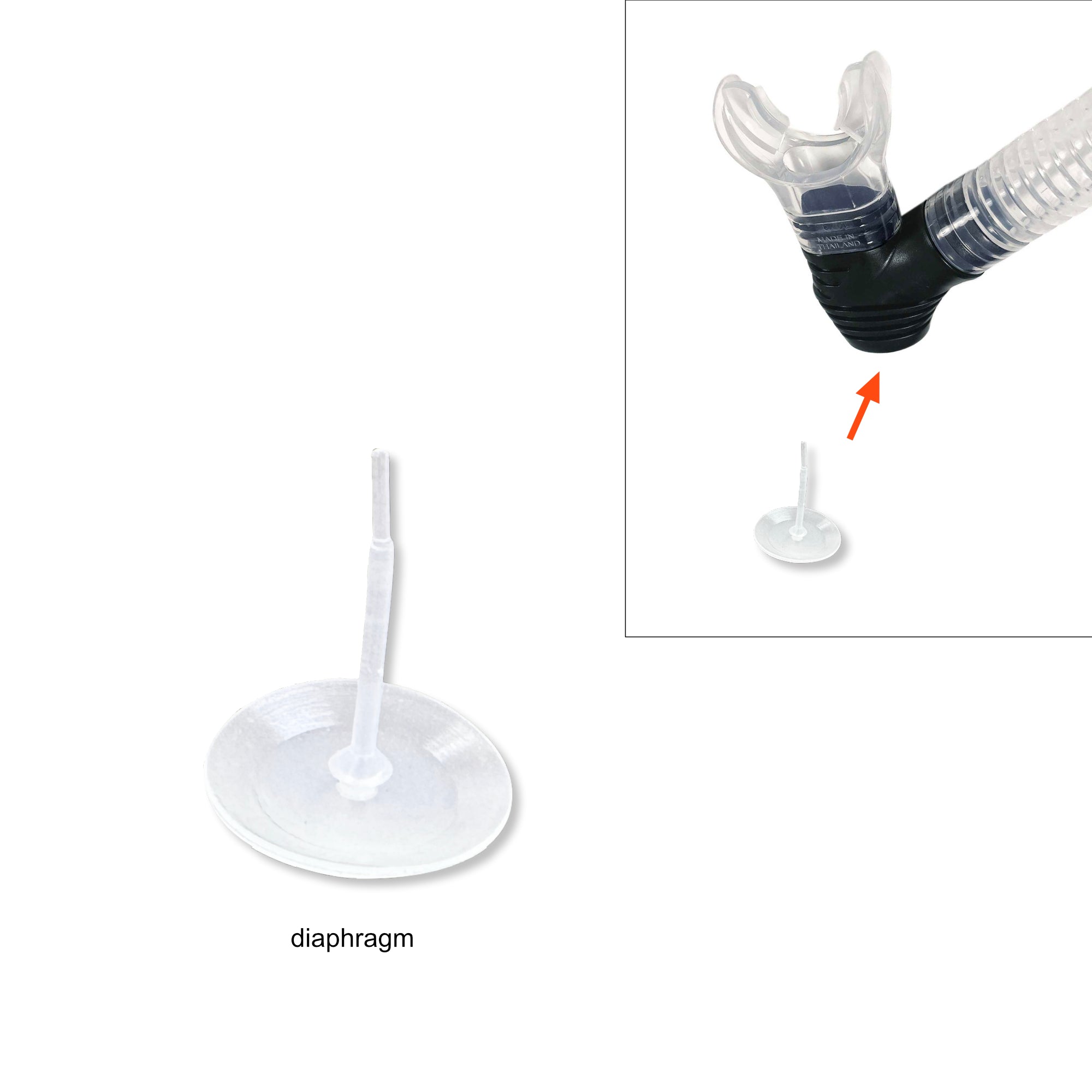 Tilos Snorkel Purge Diaphragm — replacement part for Tilos snorkels
