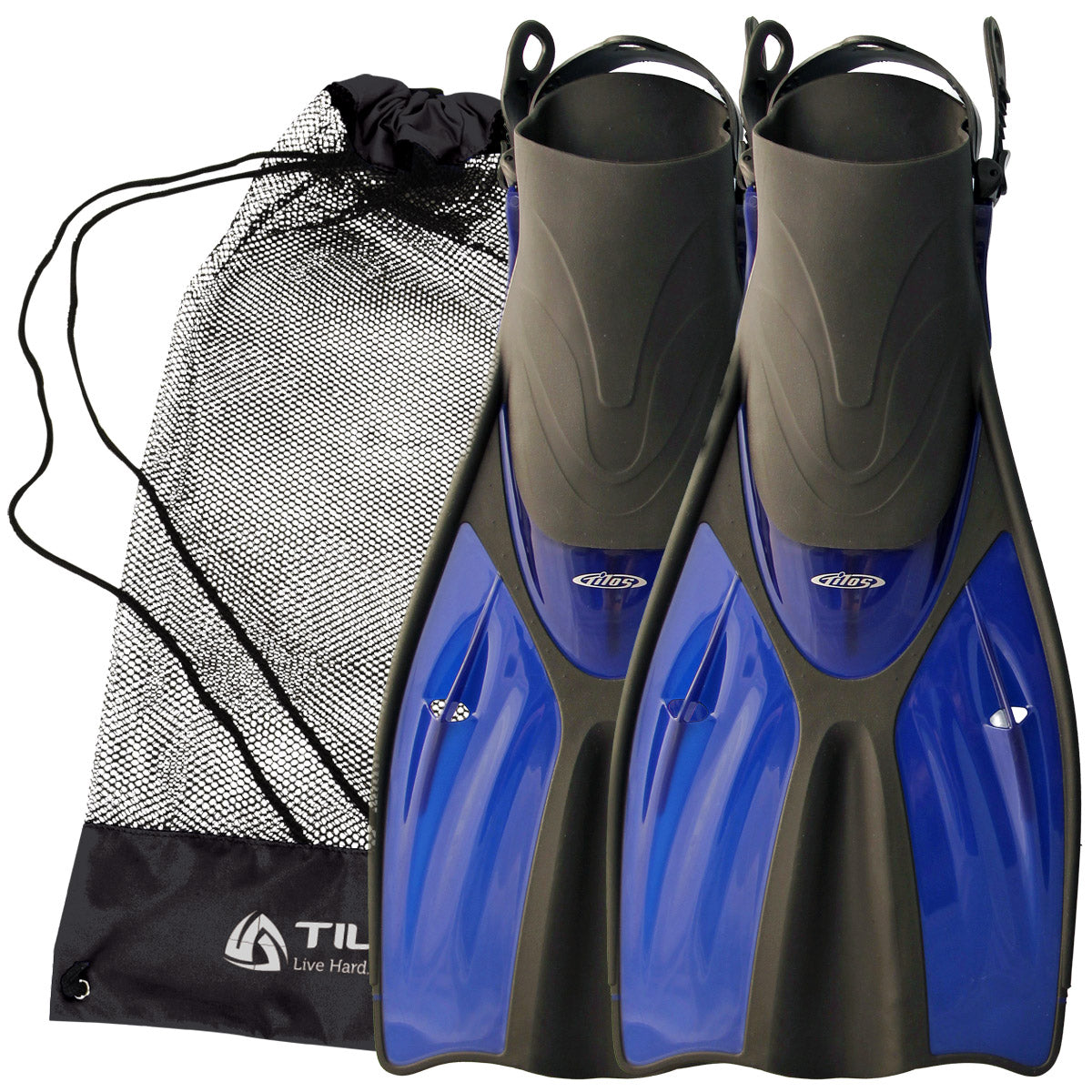 Diver carrying Tilos Getaway Wide Toe Box Snorkeling Fins fins out of the water